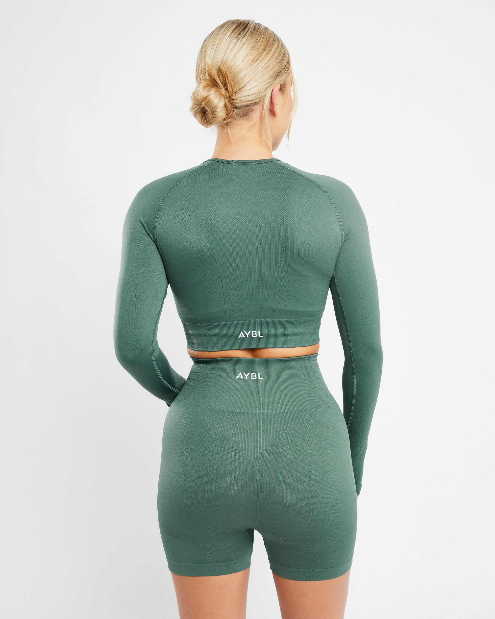 Balance V2 Seamless Long Sleeve Crop Top - Vert