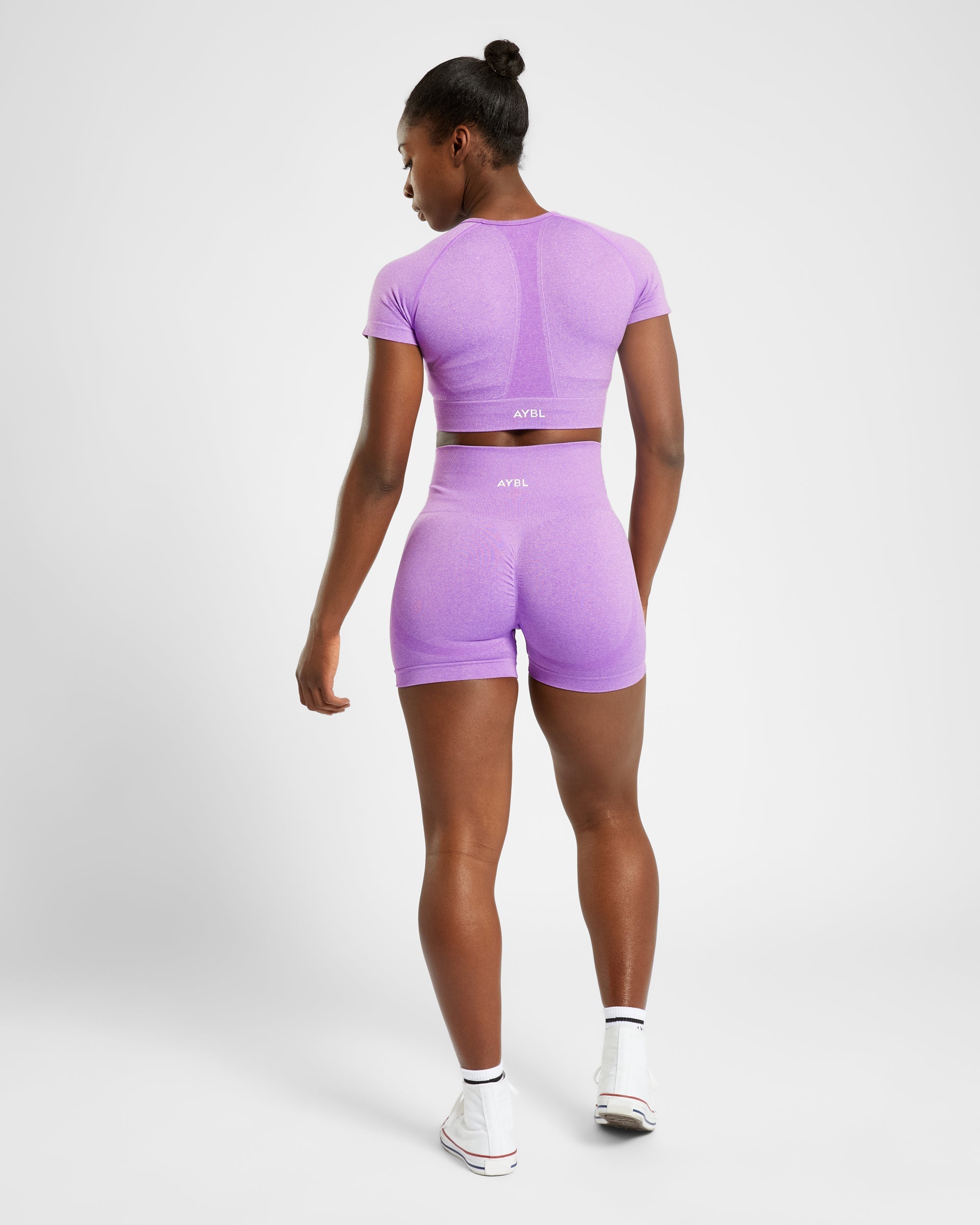 Empower Seamless Crop Top - Violet Marl