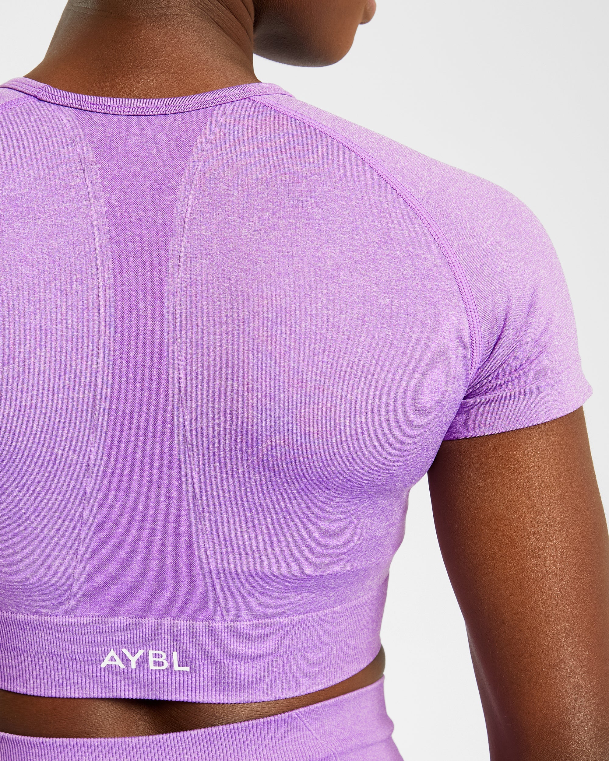 Empower Seamless Crop Top - Violet Marl