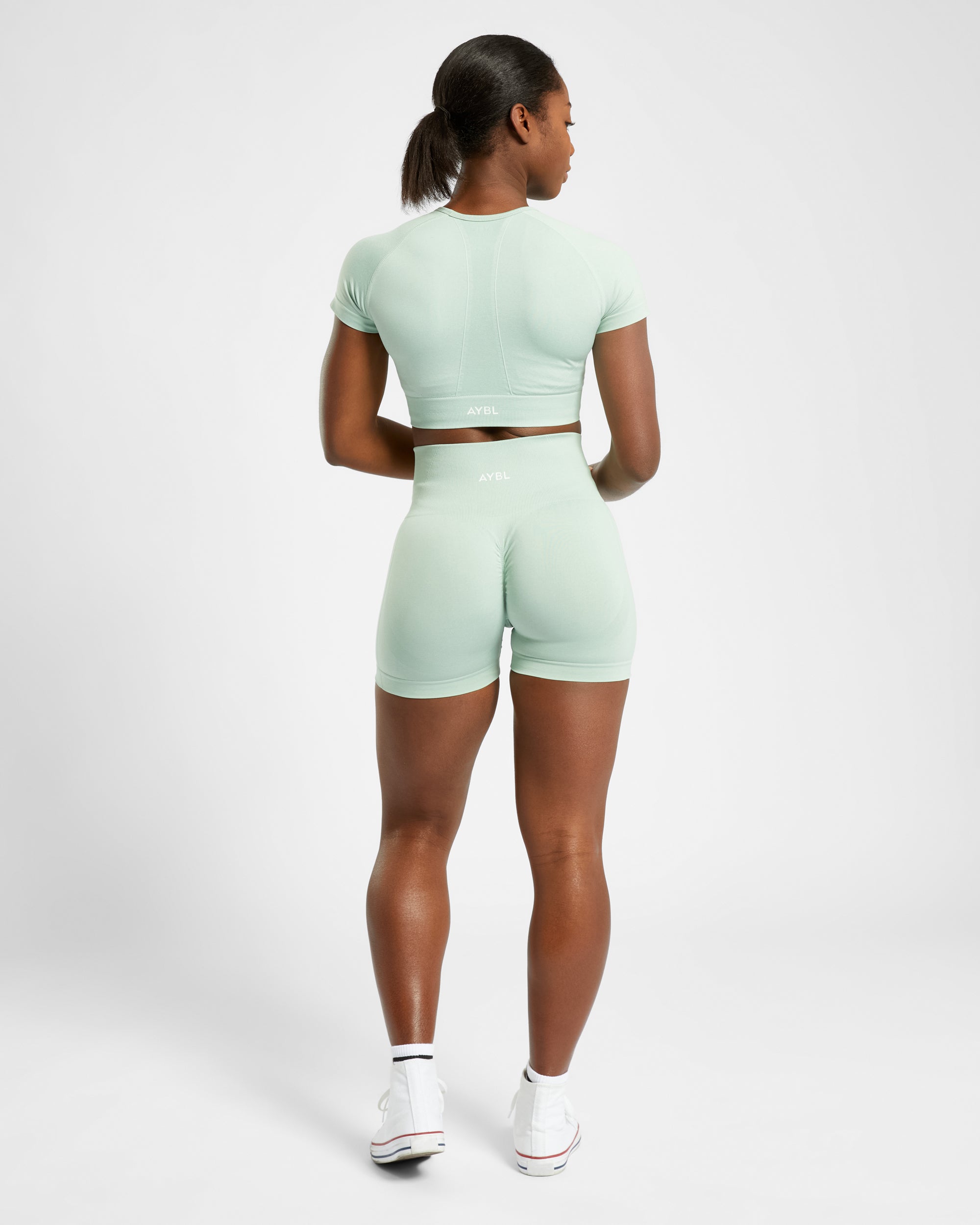 Empower Seamless Crop Top - Spring Vert Marl