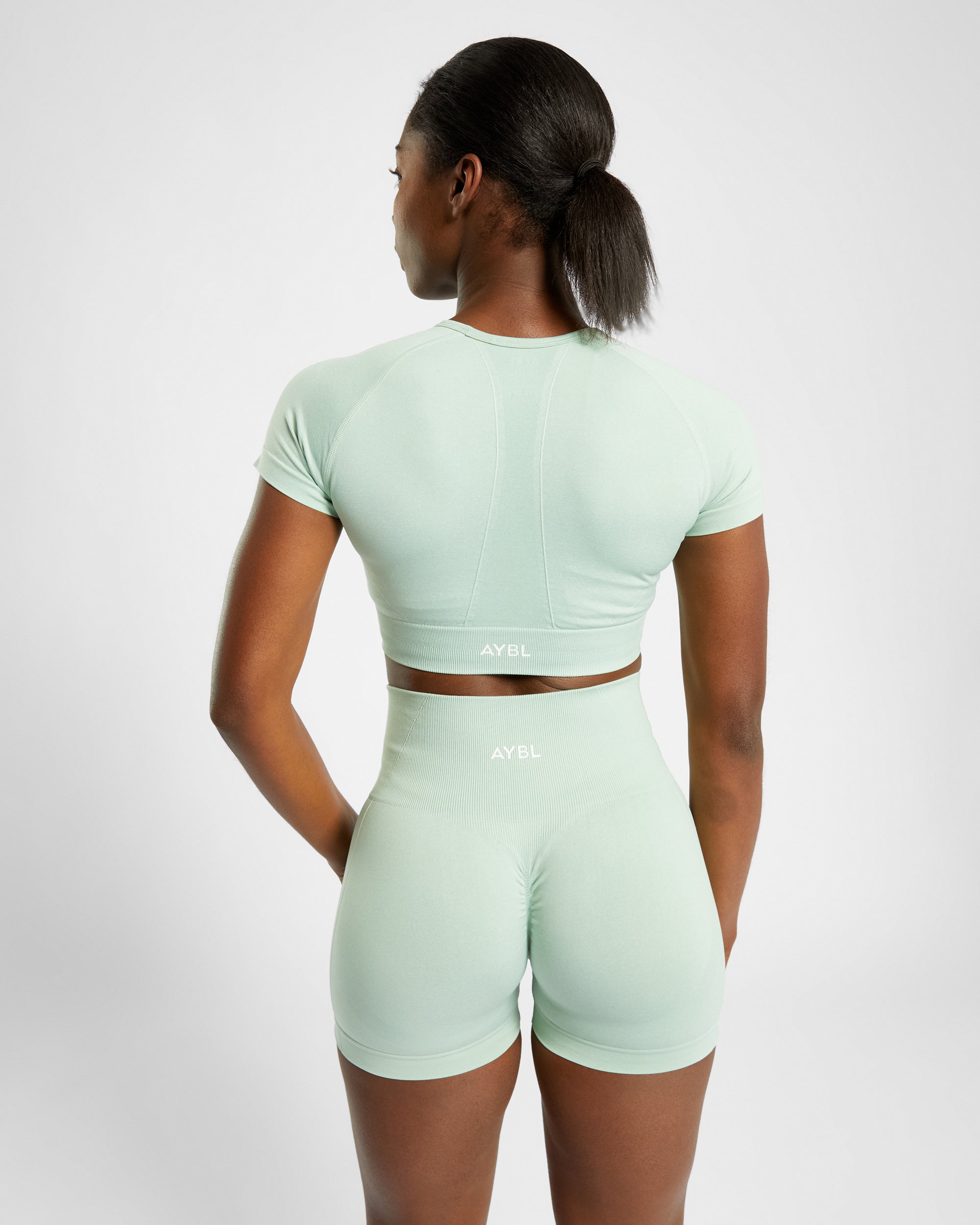 Empower Seamless Crop Top - Spring Vert Marl