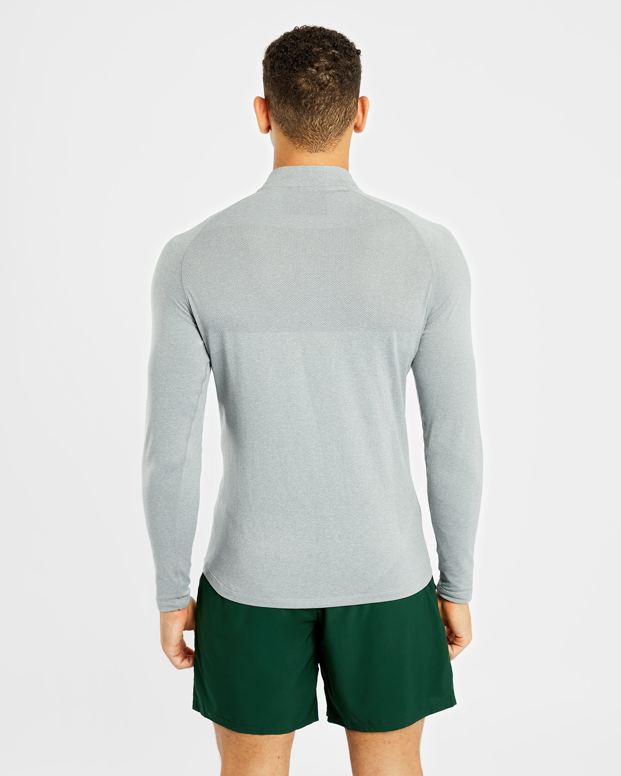 Essential Seamless 1/4 Zip Pullover - Gris Marl