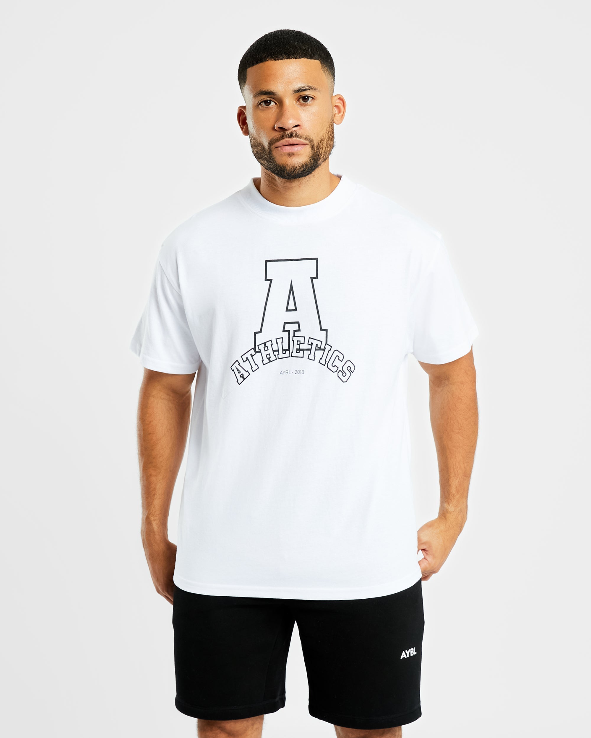 Athletics Varsity Oversized T Shirt - Blanc