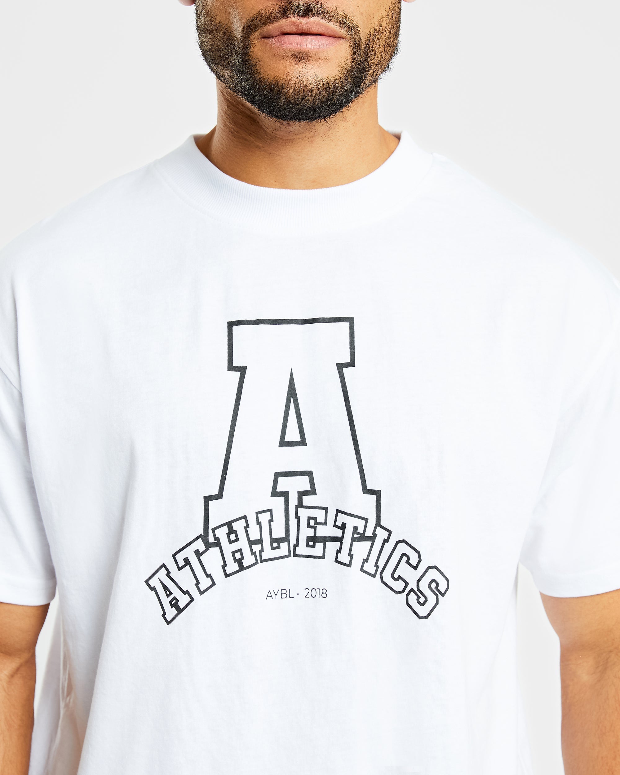 Athletics Varsity Oversized T Shirt - Blanc