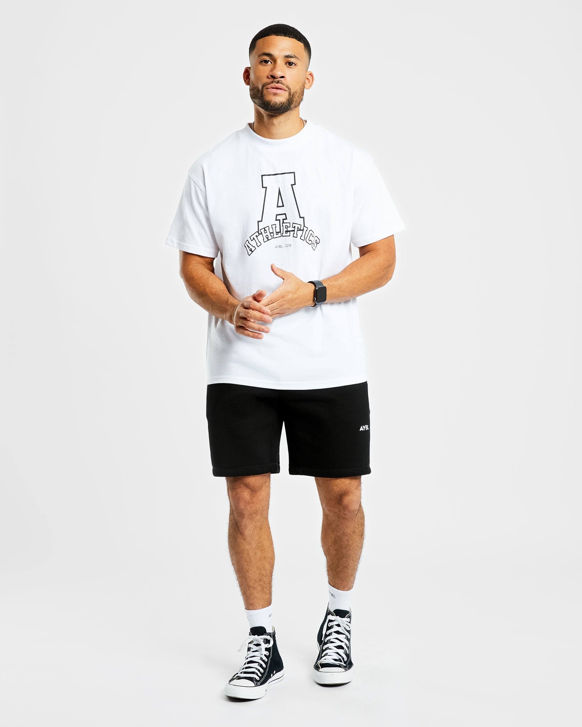 Athletics Varsity Oversized T Shirt - Blanc