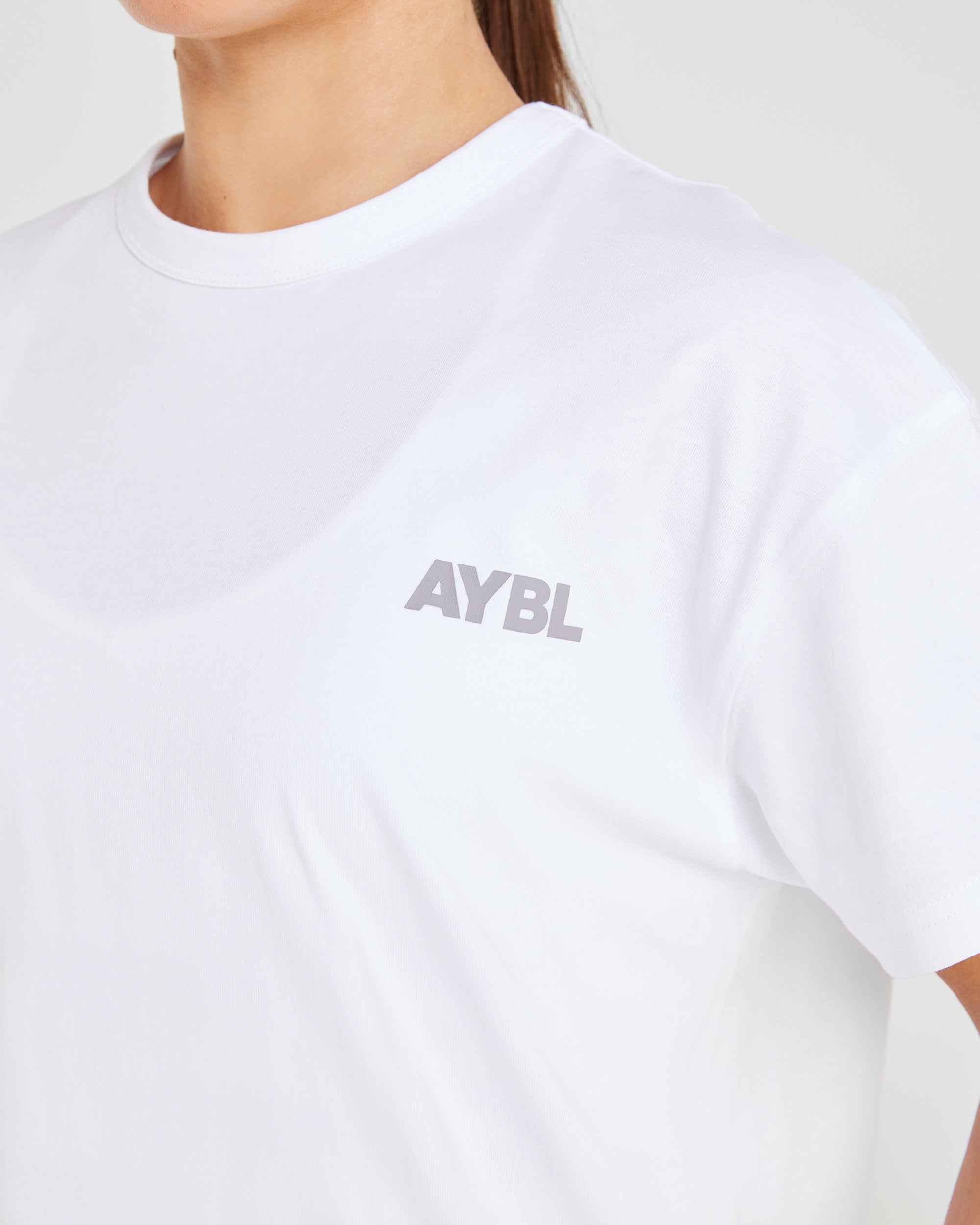 Athletics Club Oversized T Shirt - Blanc/Gris