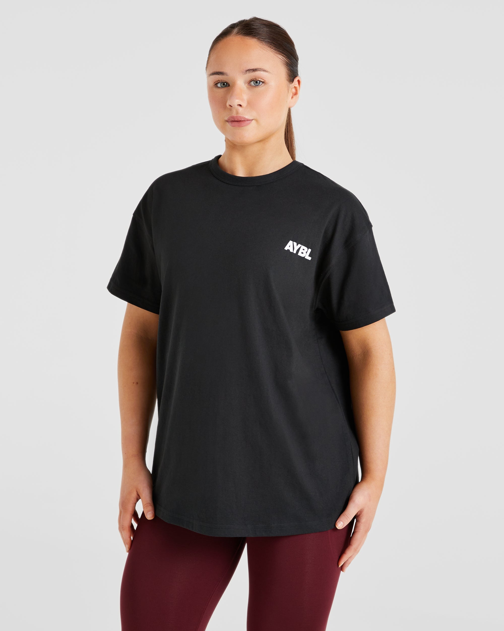 Athletics Club Oversized T Shirt - Noir