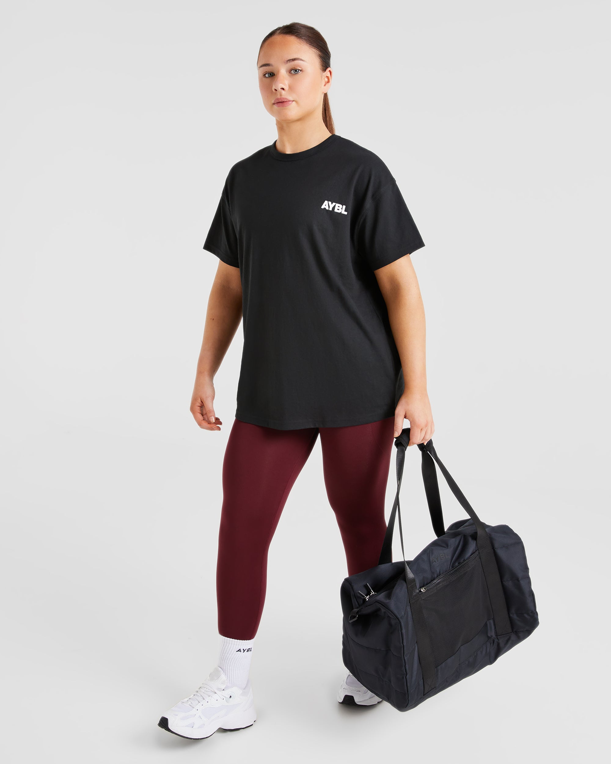 Athletics Club Oversized T Shirt - Noir