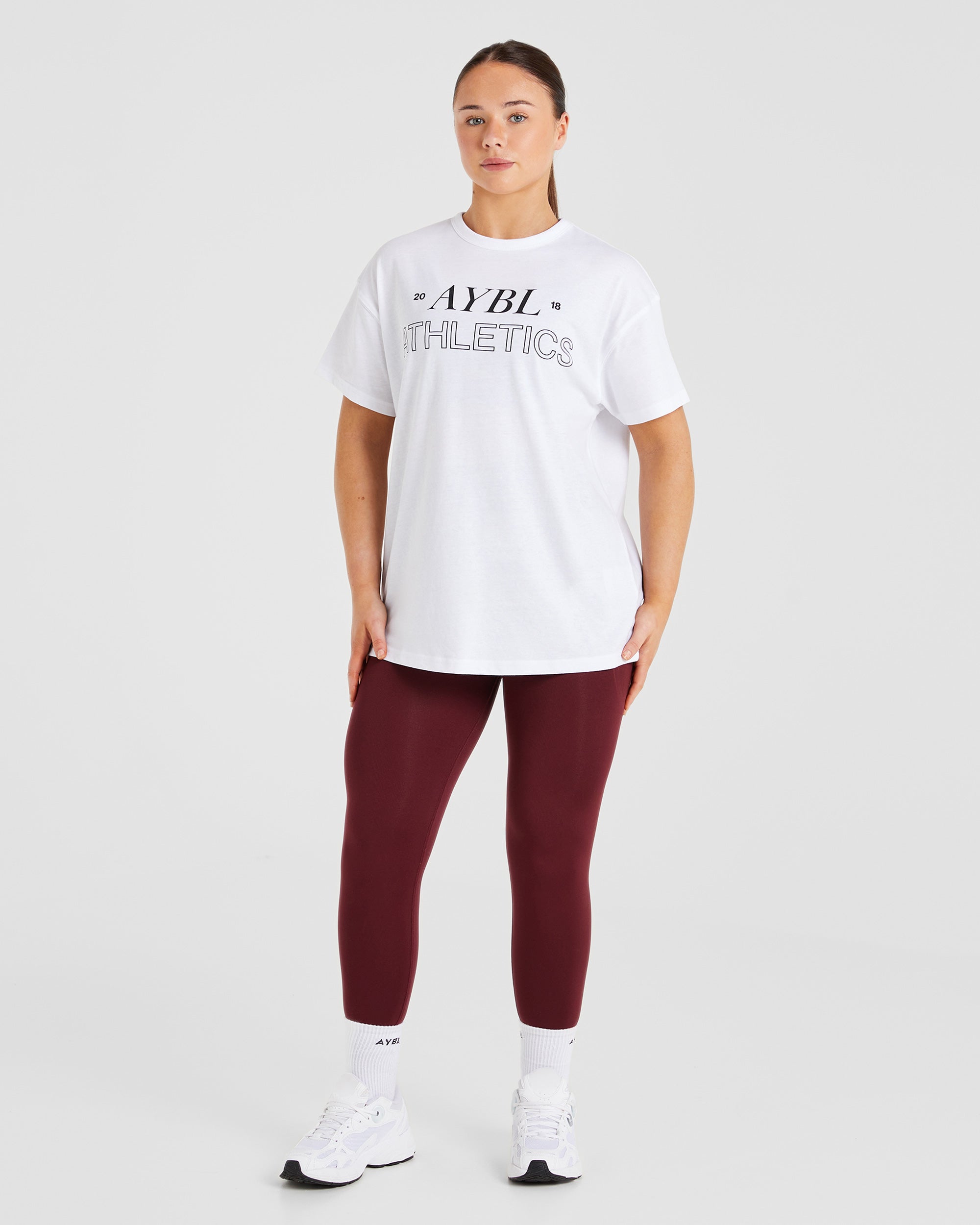 Athletics 18 Oversized T Shirt - Blanc