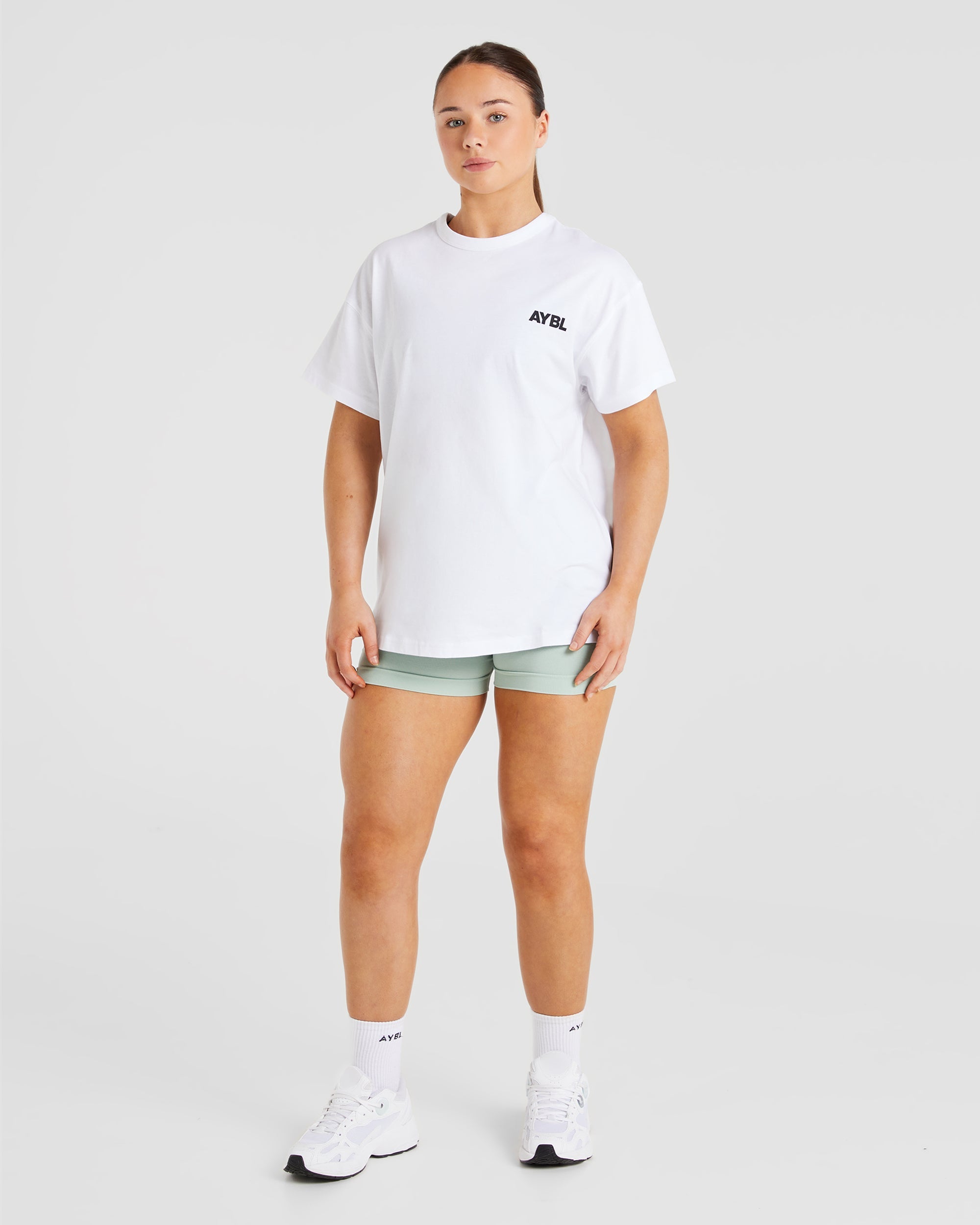 Athletics Club Oversized T Shirt - Blanc