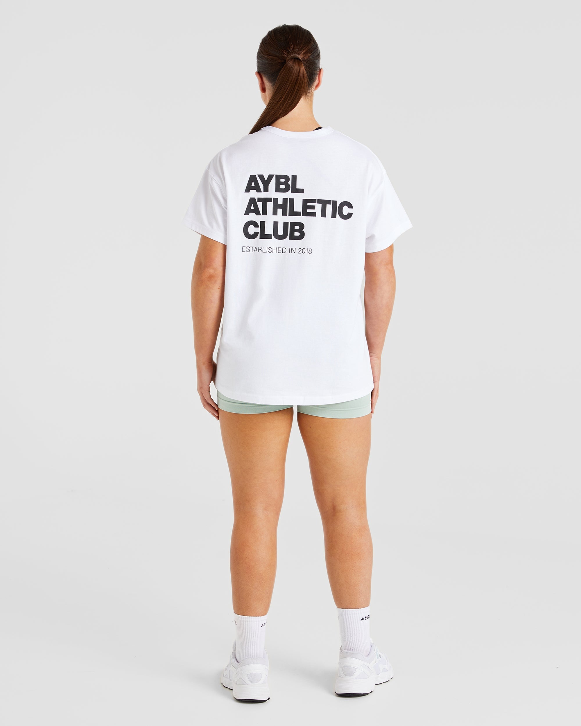 Athletics Club Oversized T Shirt - Blanc