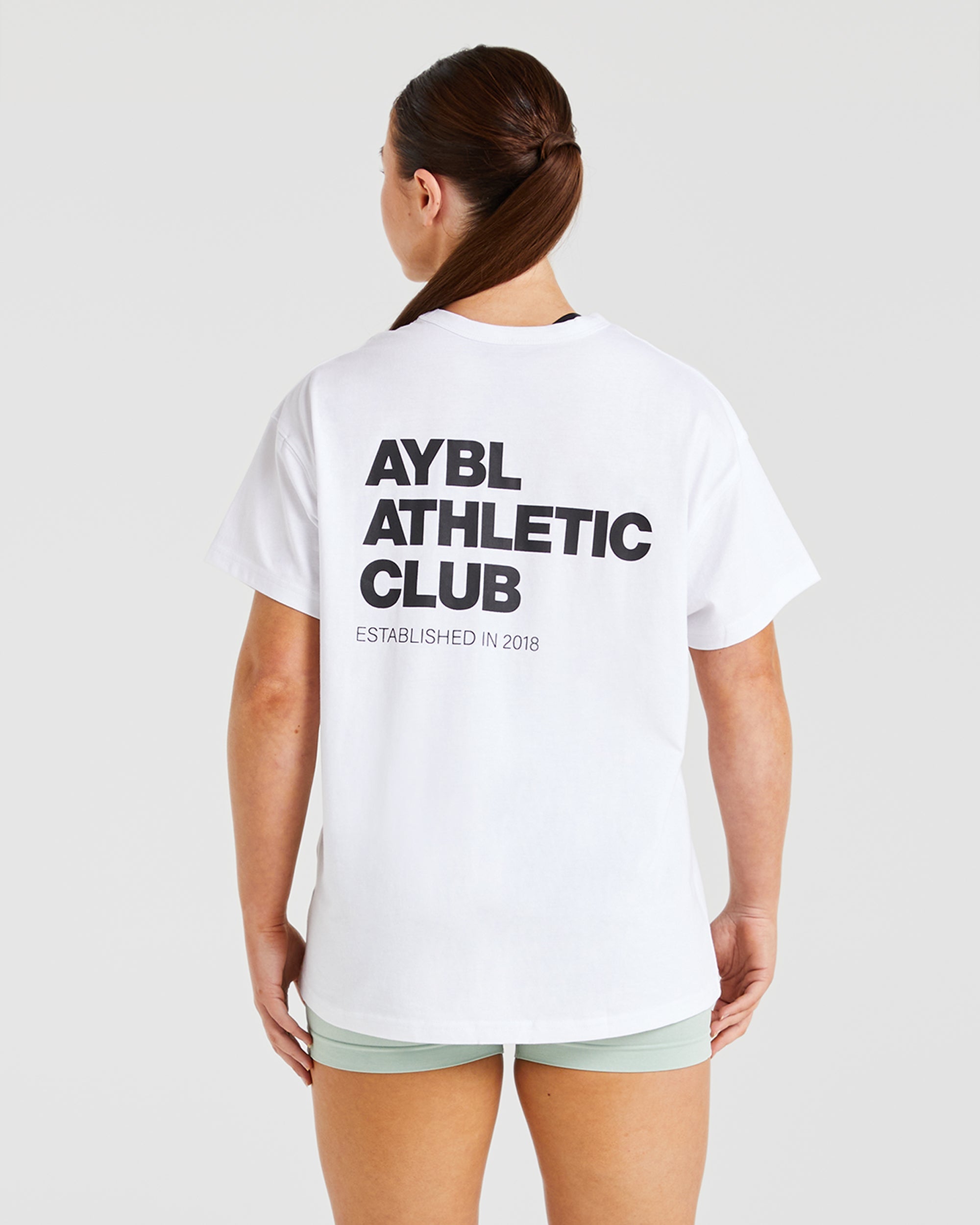 Athletics Club Oversized T Shirt - Blanc