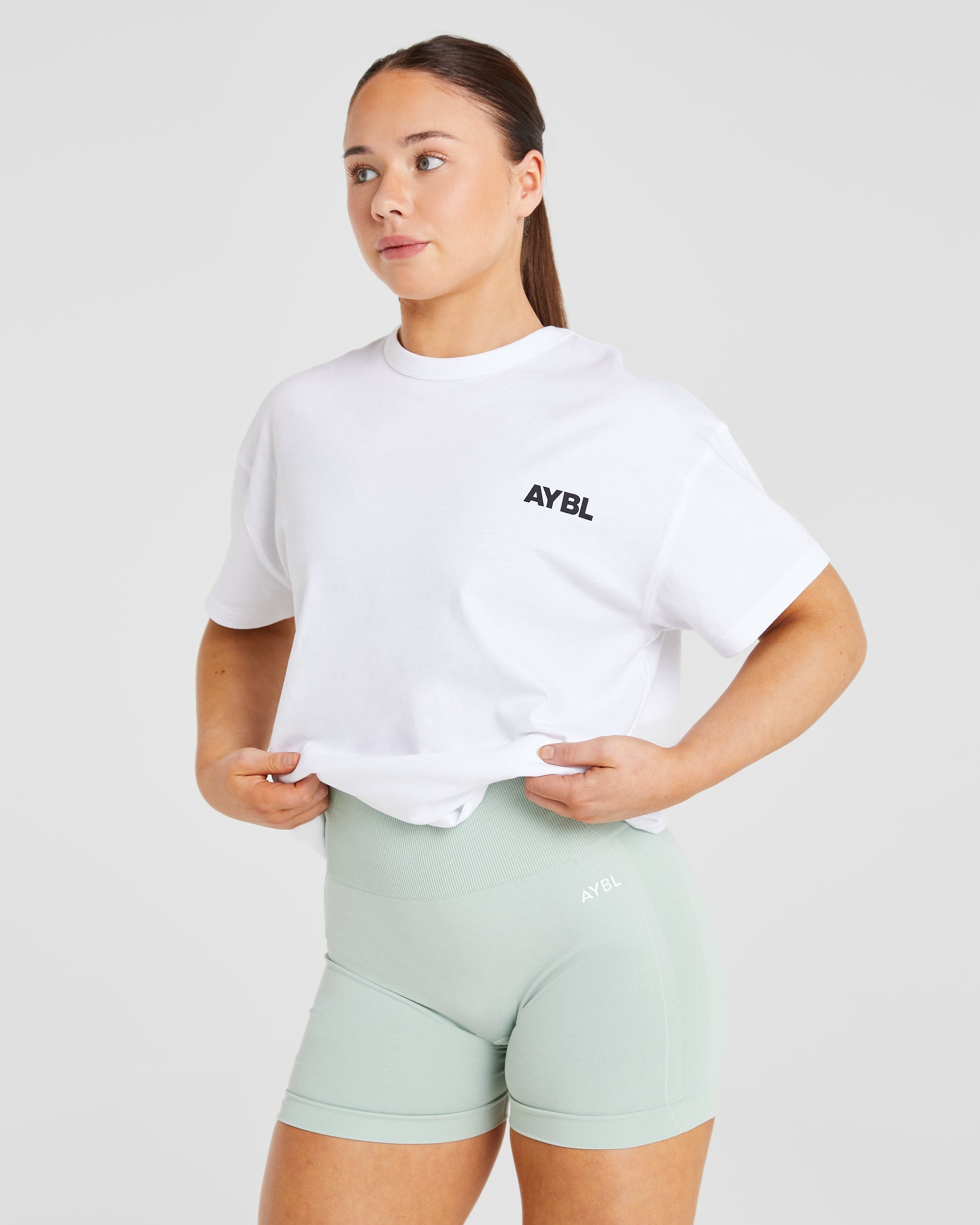 Athletics Club Oversized T Shirt - Blanc