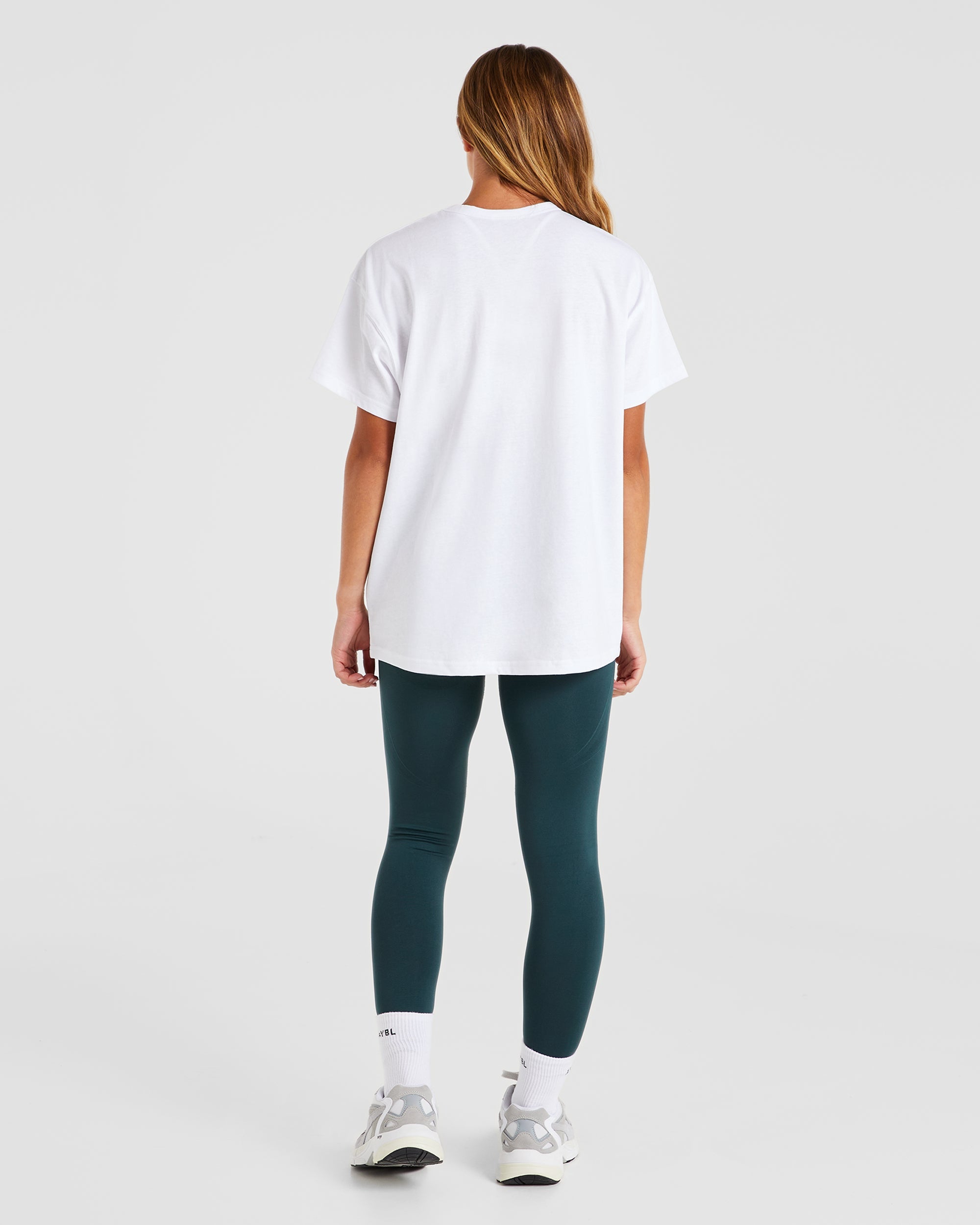 Athletics 18 Oversized T Shirt - Blanc/Vert foncé