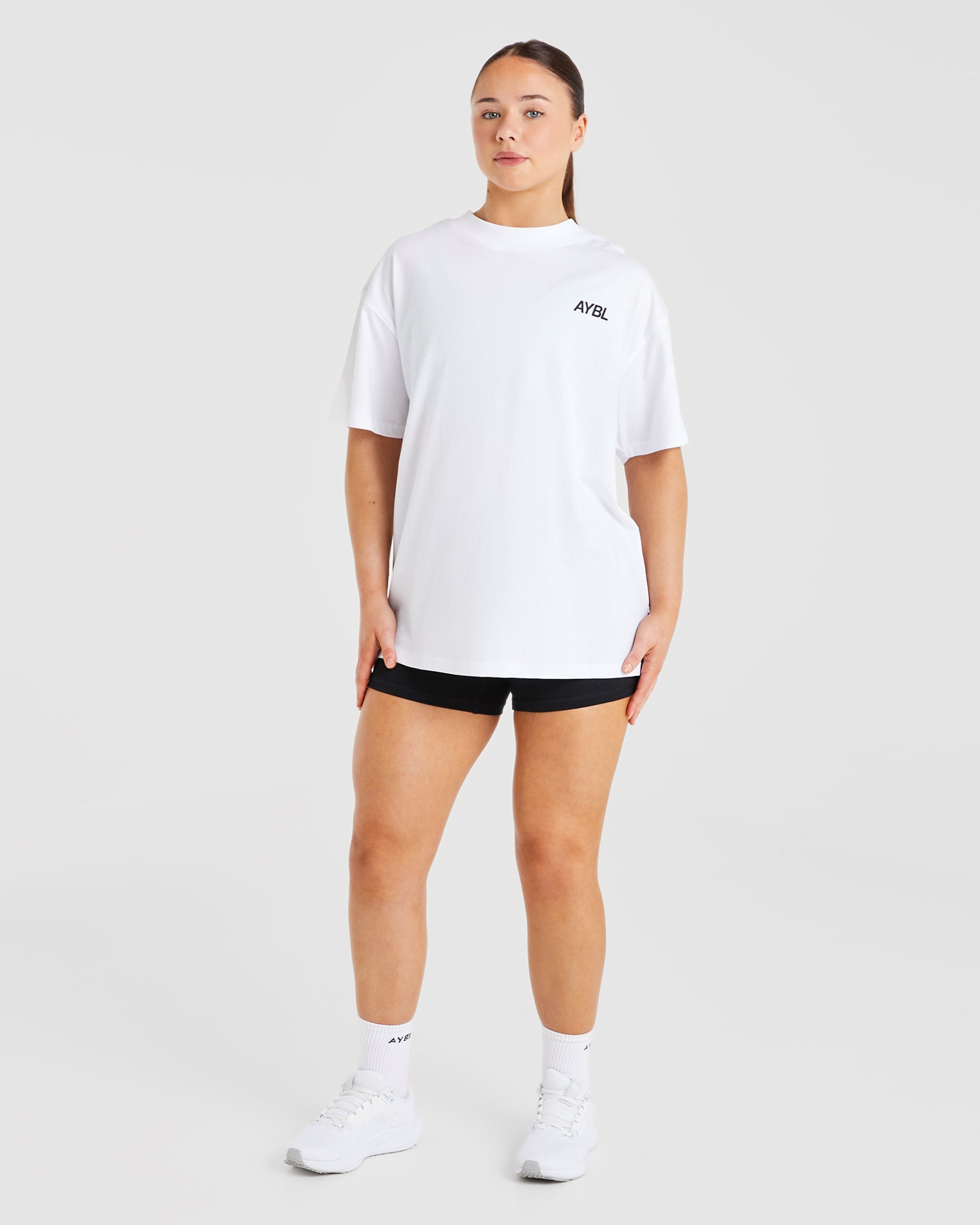 AYBL Sports Club Oversized T Shirt - Blanc