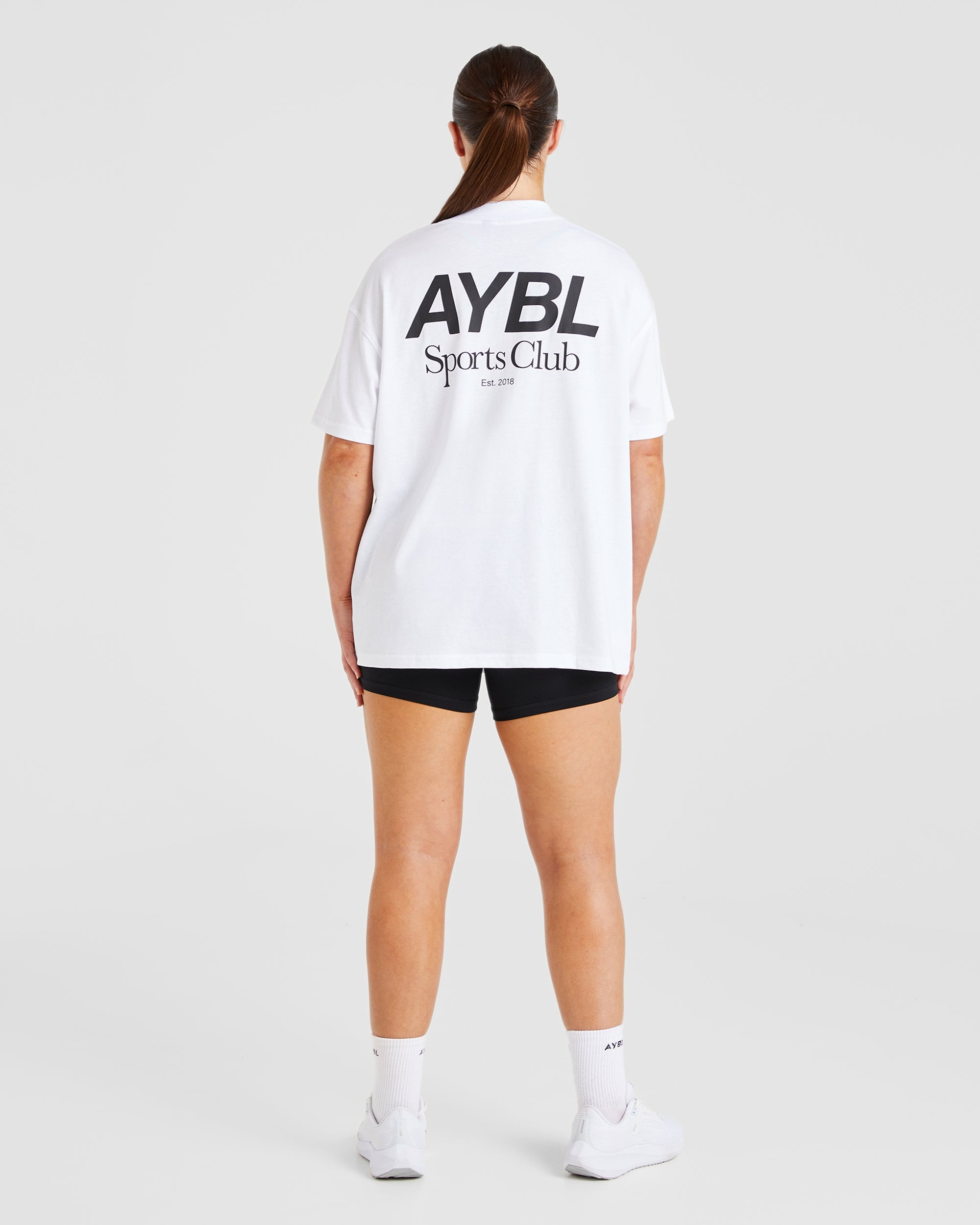 AYBL Sports Club Oversized T Shirt - Blanc