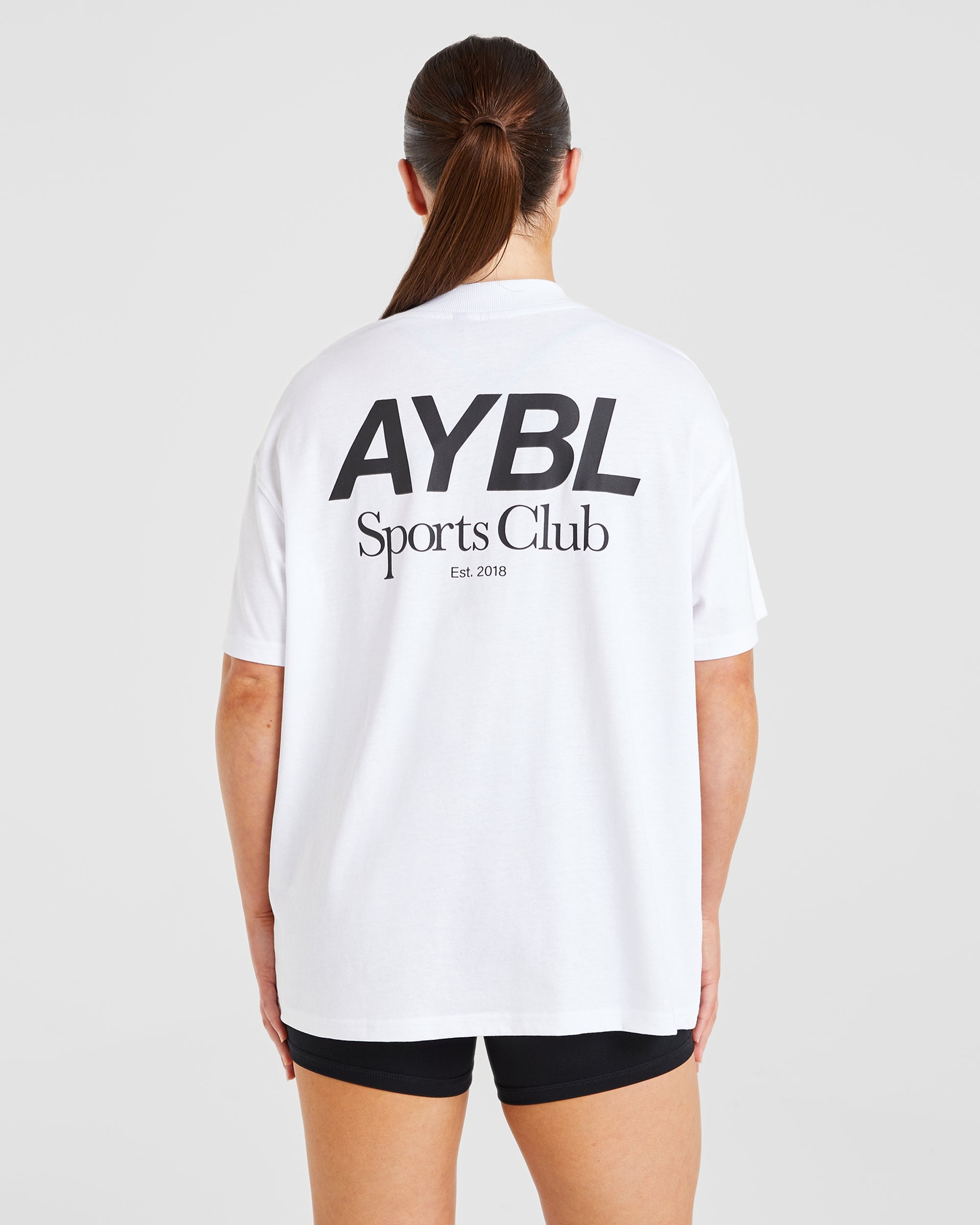 AYBL Sports Club Oversized T Shirt - Blanc