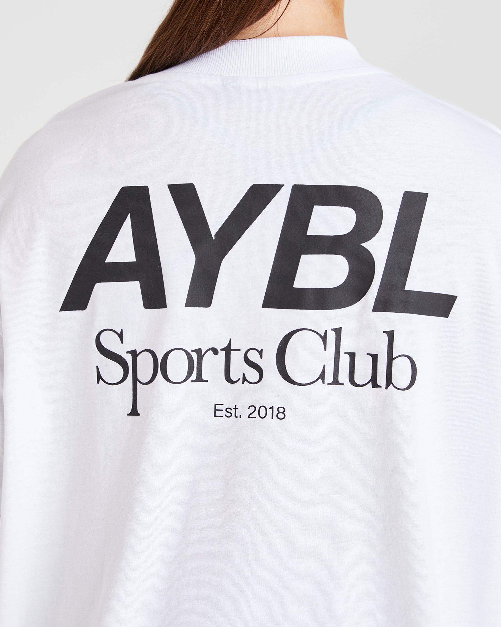 AYBL Sports Club Oversized T Shirt - Blanc