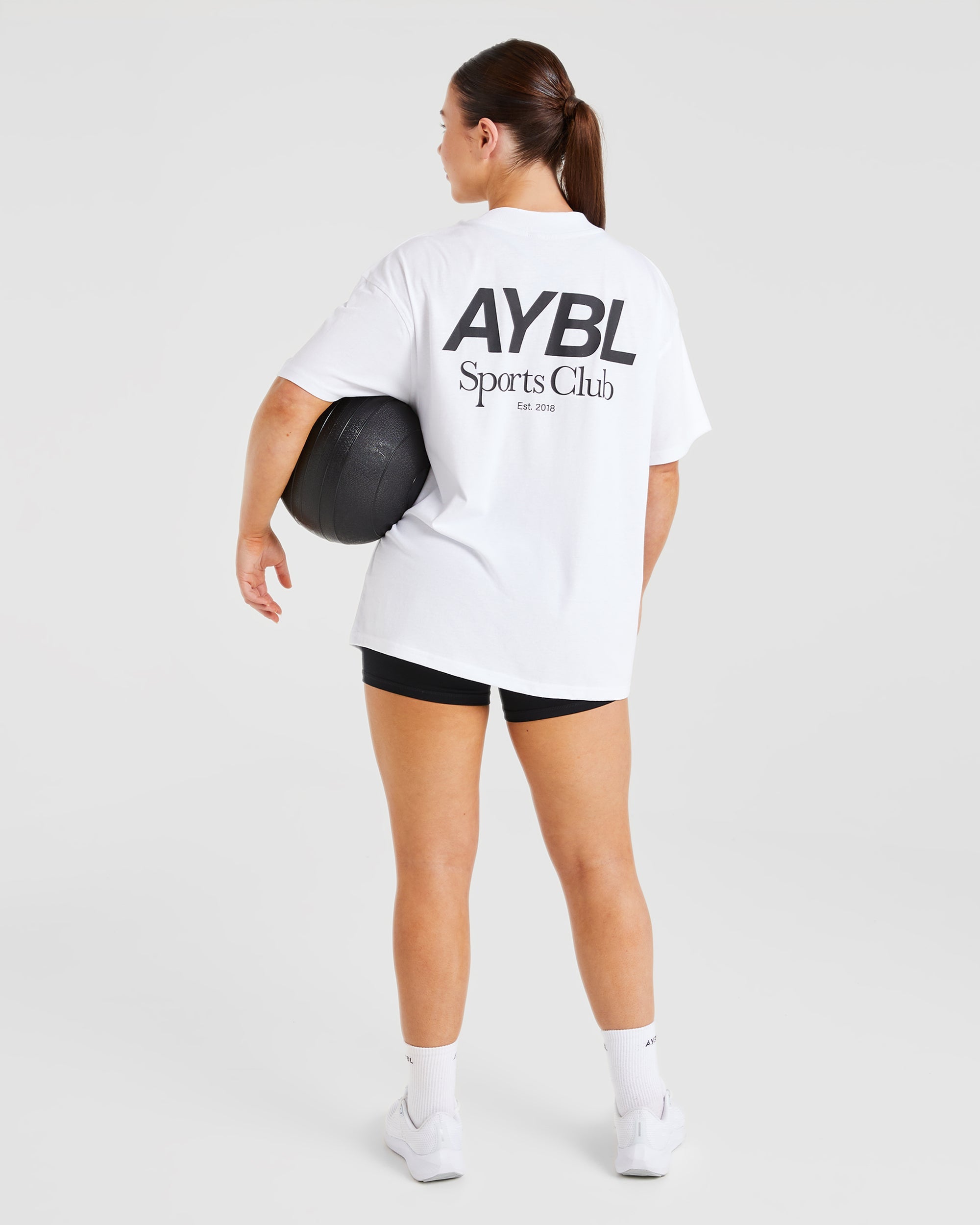 AYBL Sports Club Oversized T Shirt - Blanc