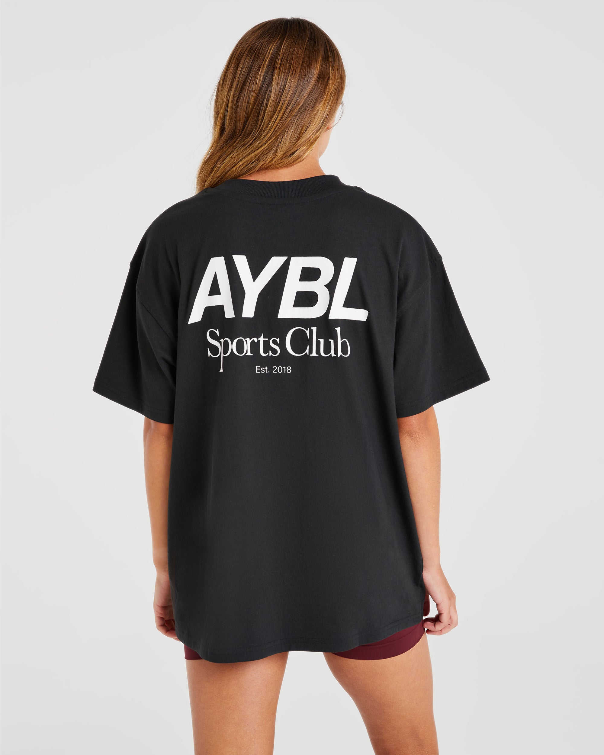 AYBL Sports Club Oversized T Shirt - Noir