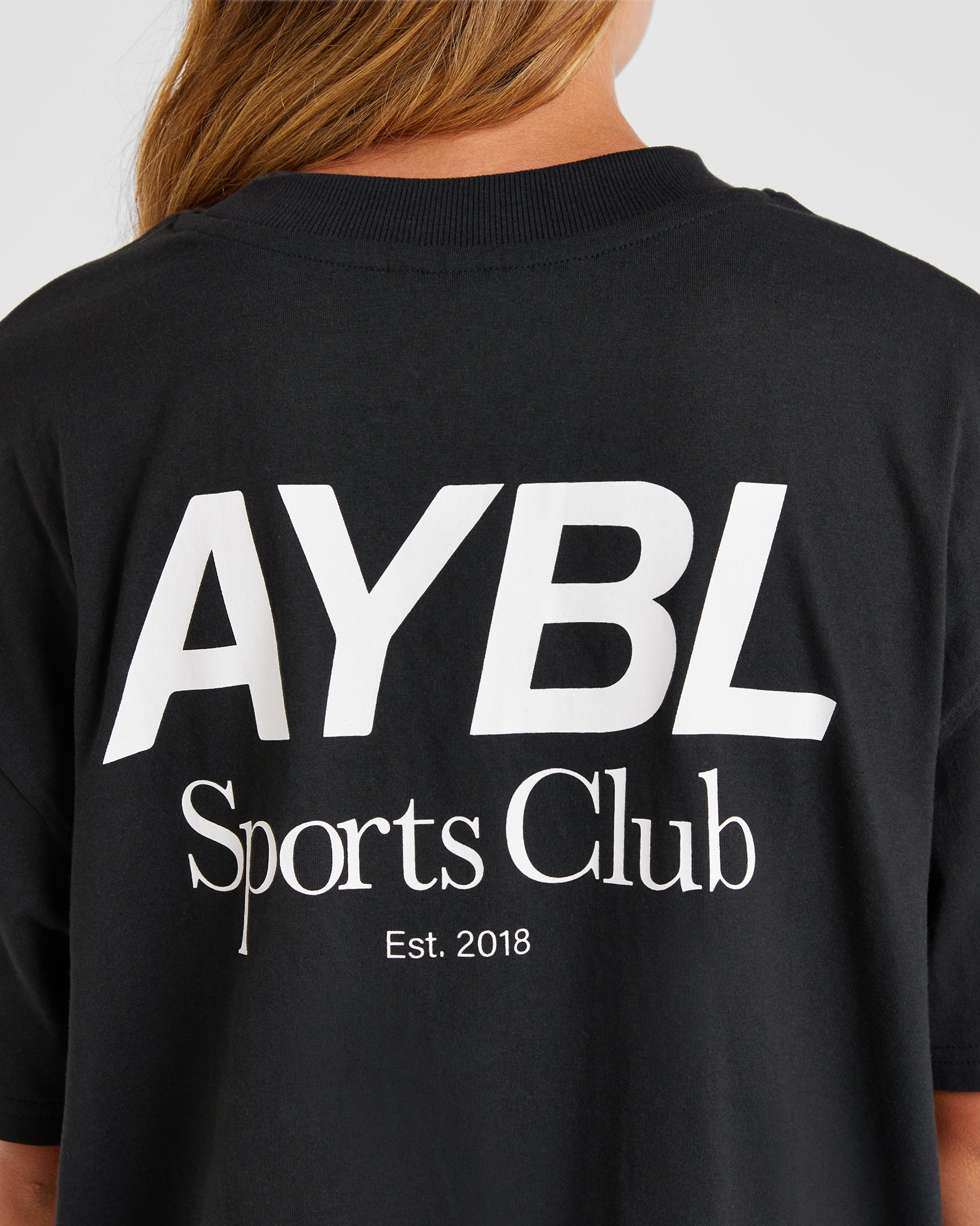 AYBL Sports Club Oversized T Shirt - Noir