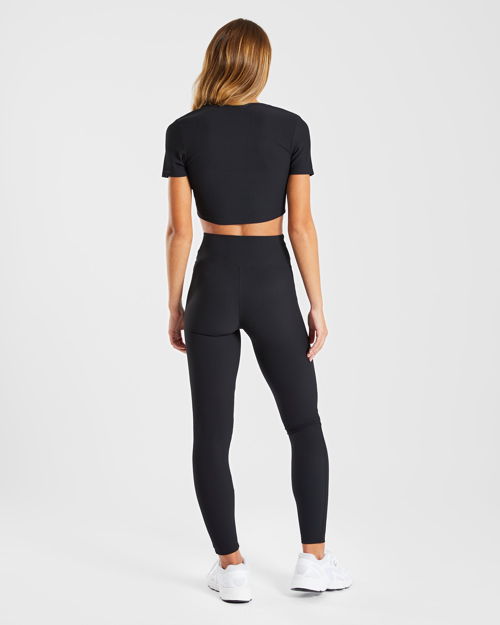 Sculpt Ribbed Leggings - Noir