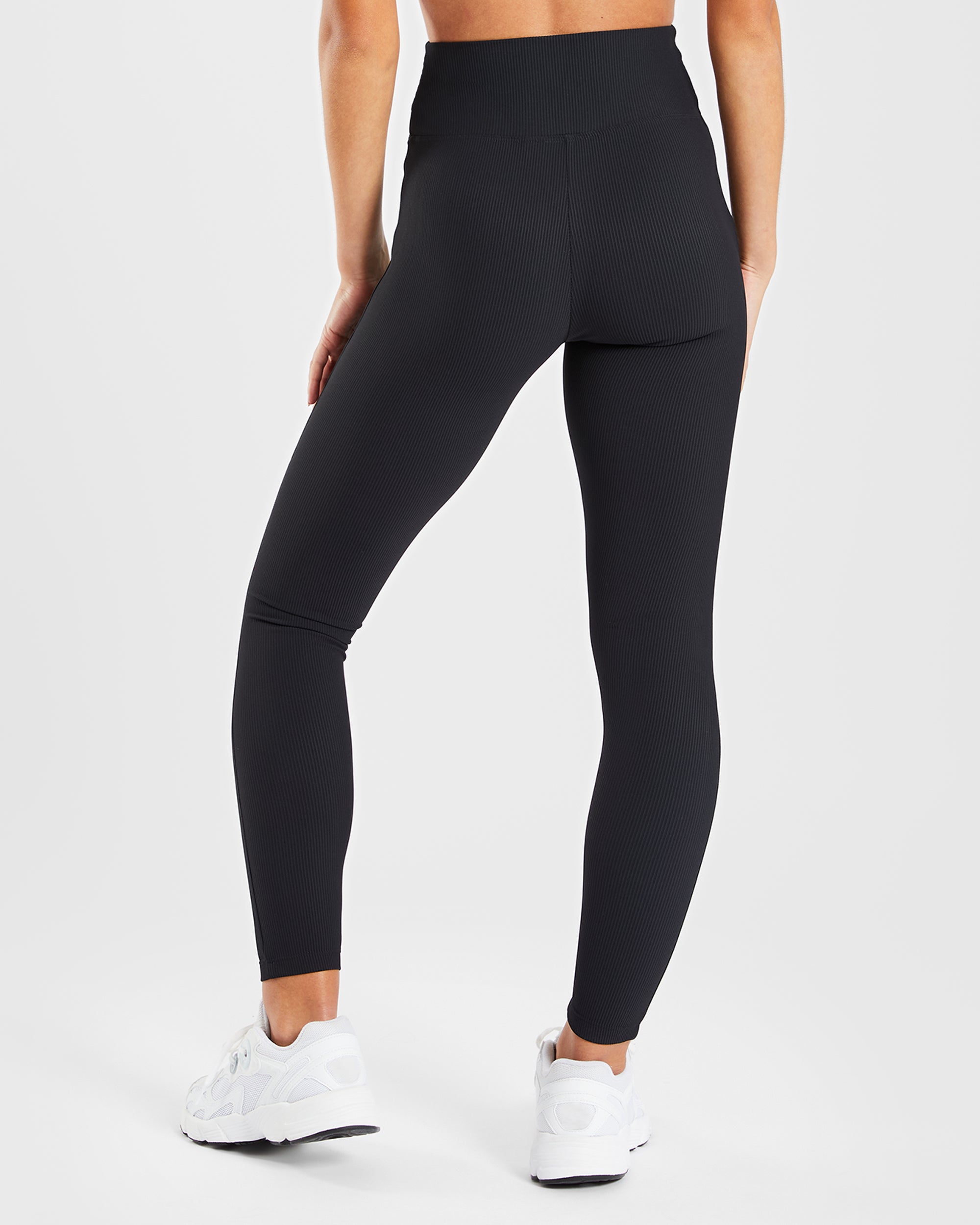 Sculpt Ribbed Leggings - Noir