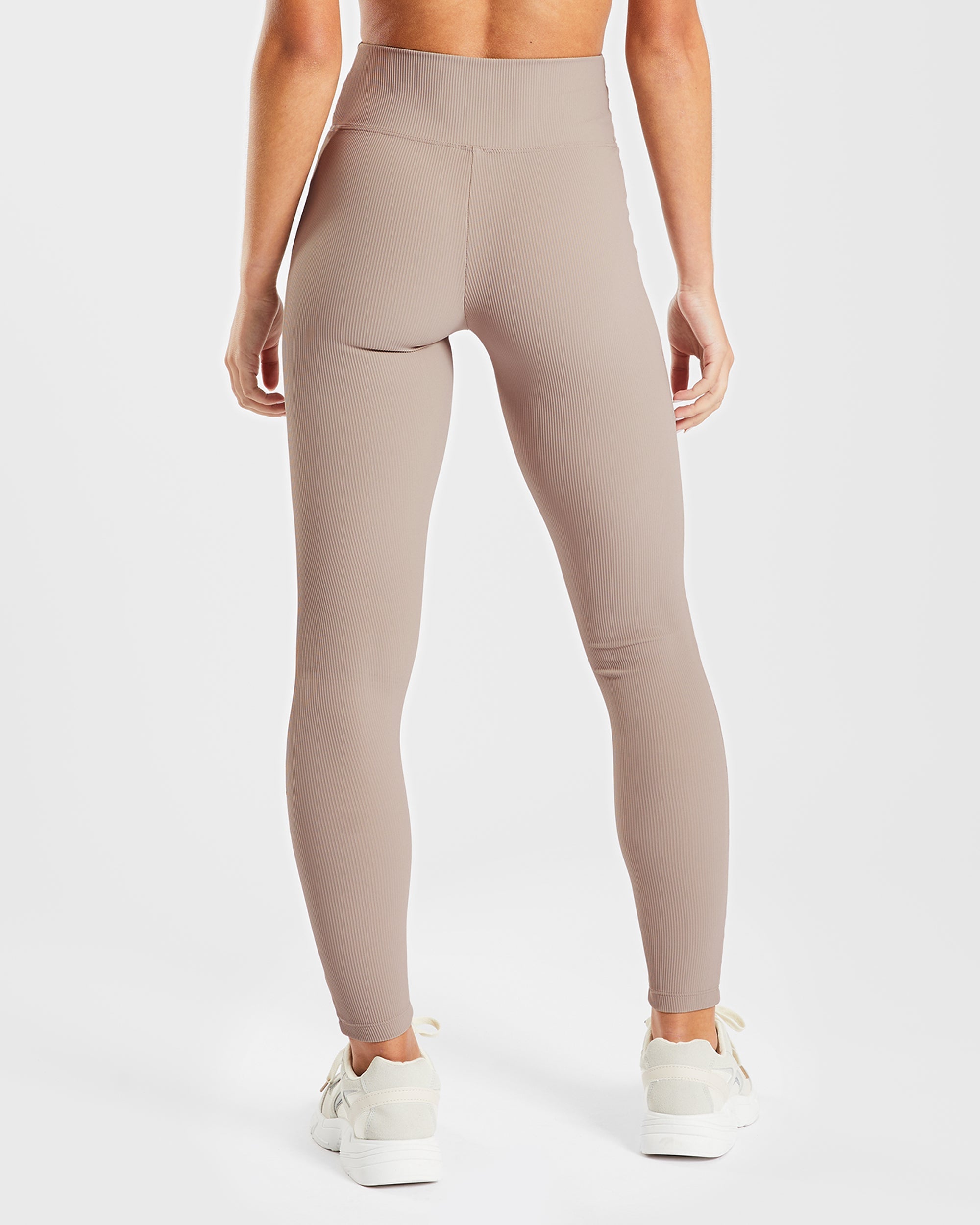 Sculpt Ribbed Leggings - Taupe