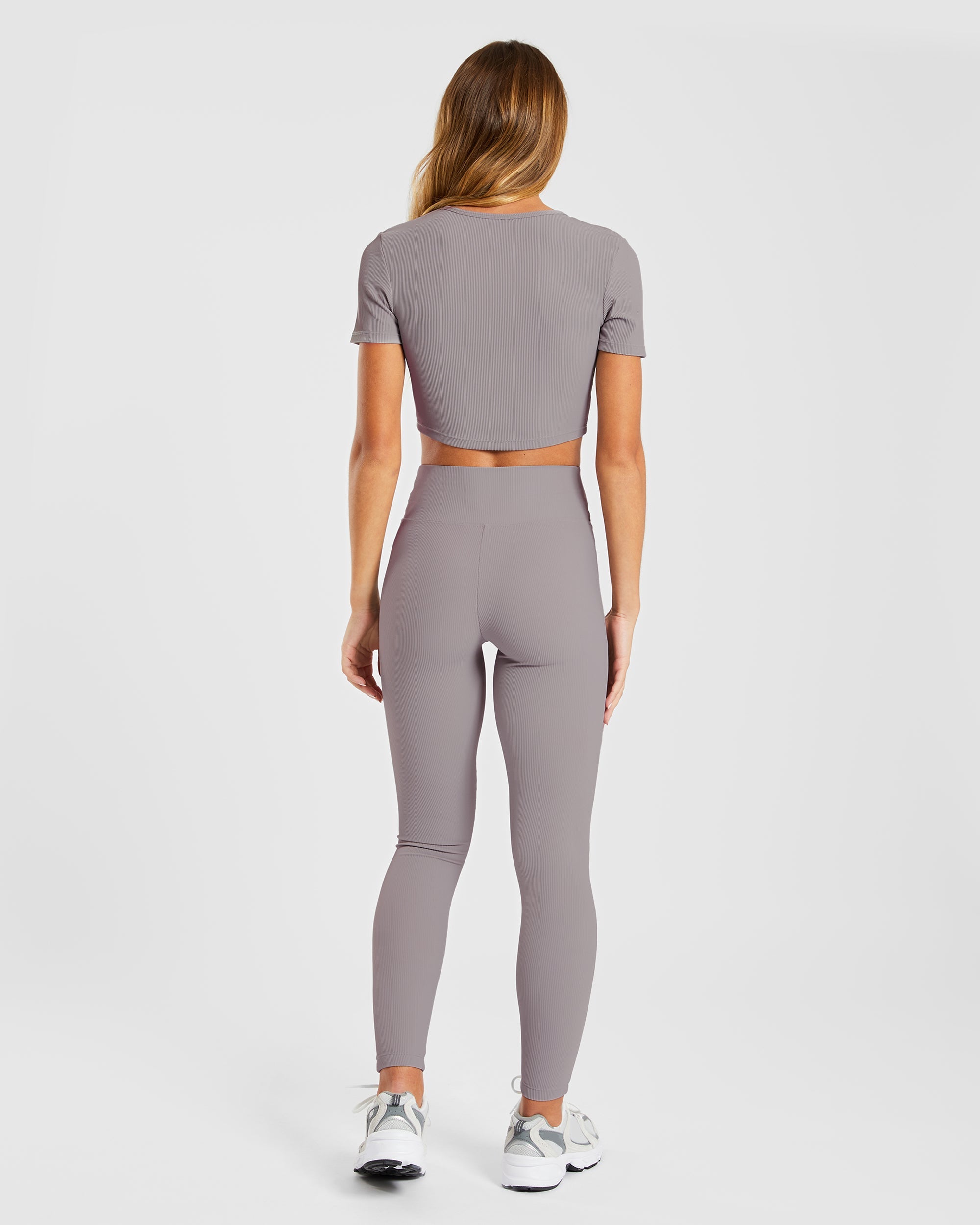 Sculpt Ribbed Leggings - Fog Gris