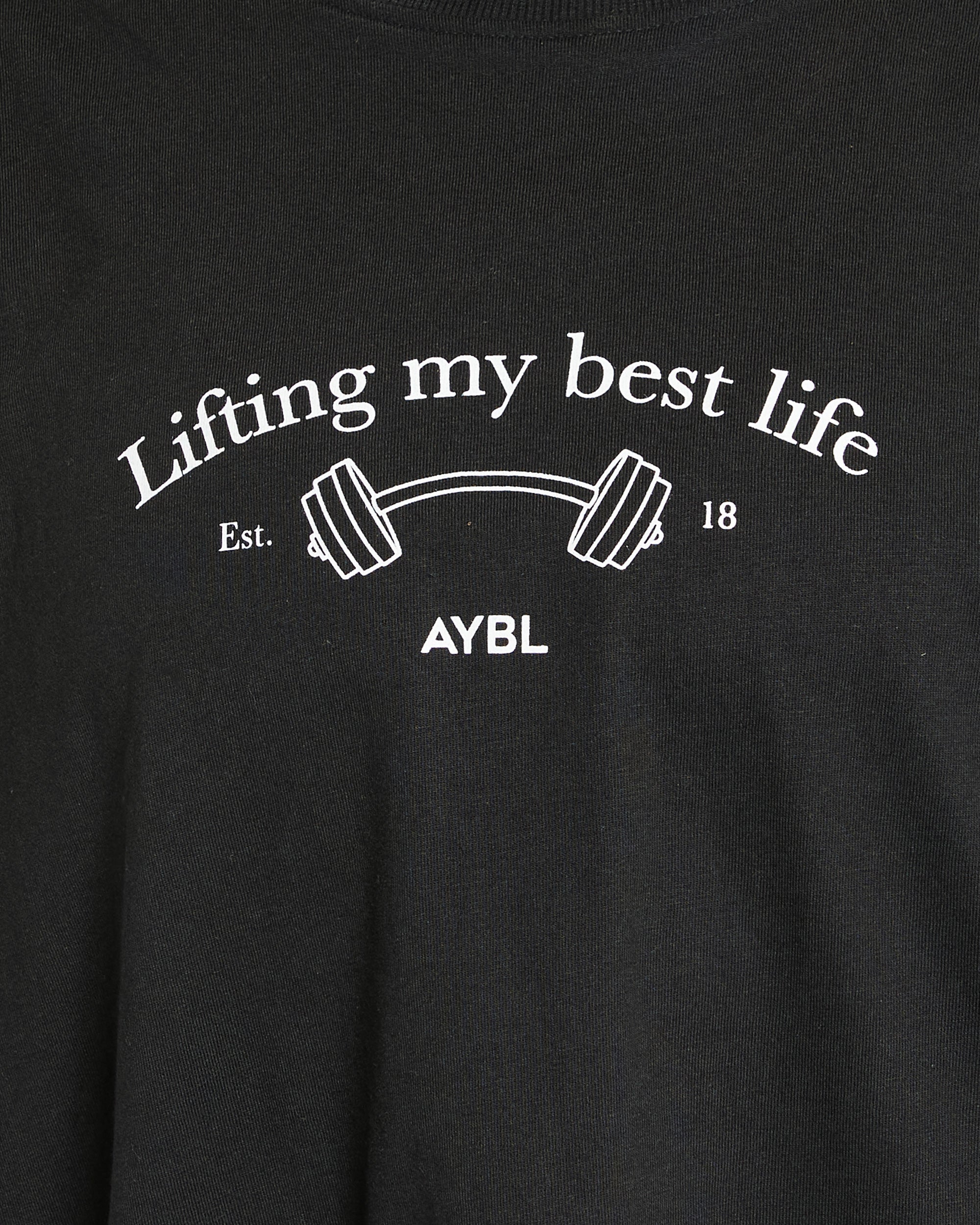 Lifting My Best Life Oversized T Shirt - Noir