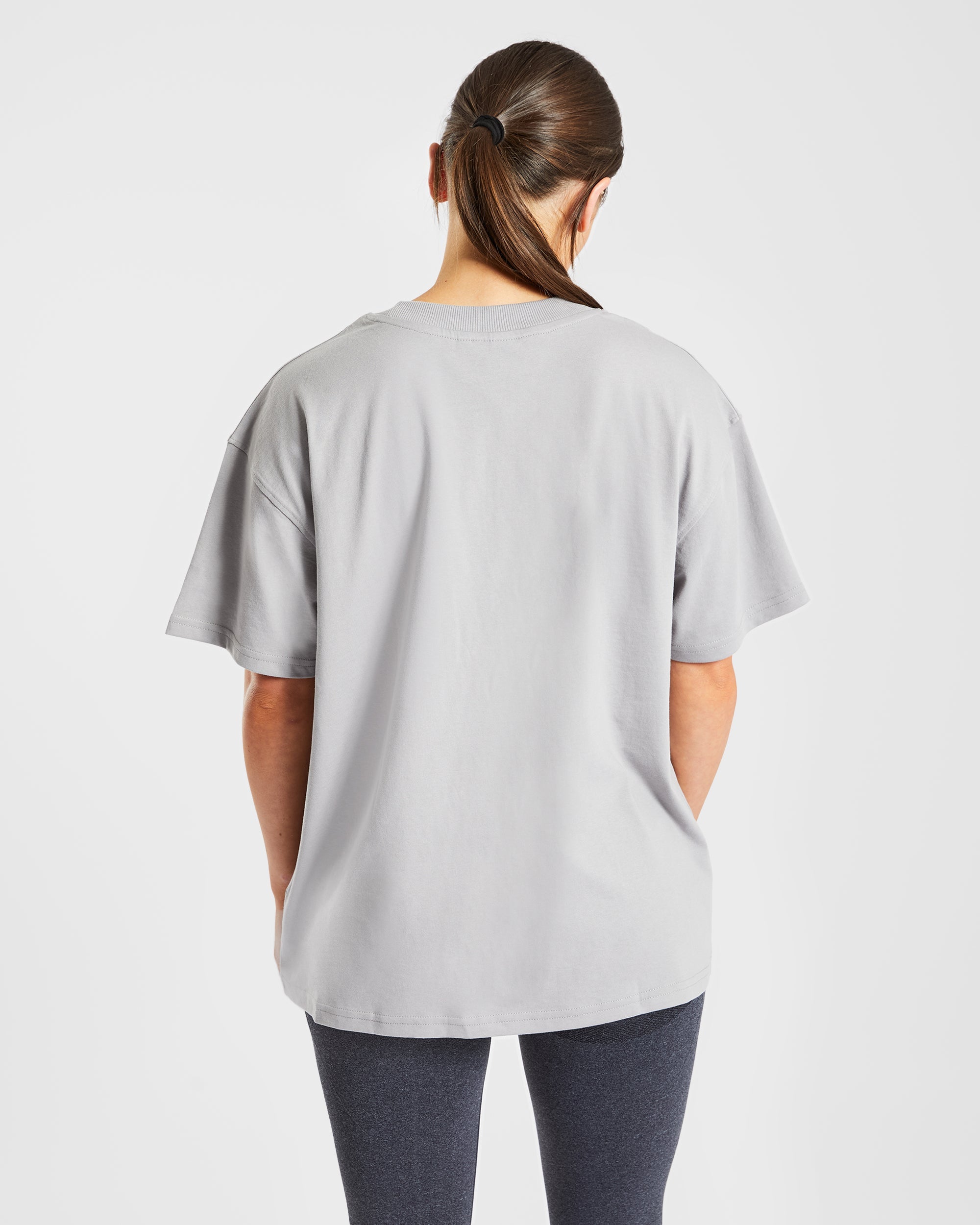 Lifting My Best Life Oversized T Shirt - Gris