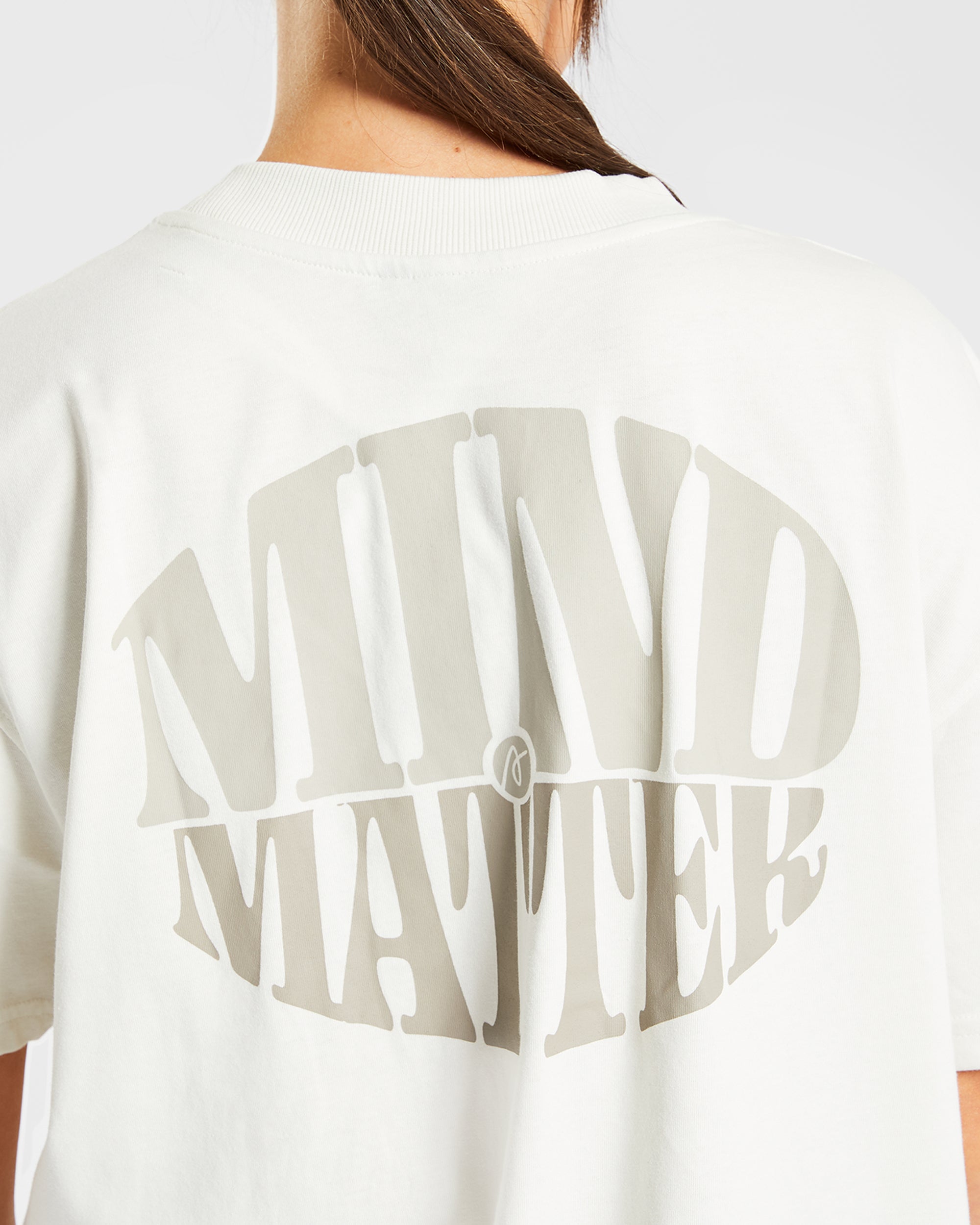 Mind Over Matter Oversized T Shirt - Beige/Marron