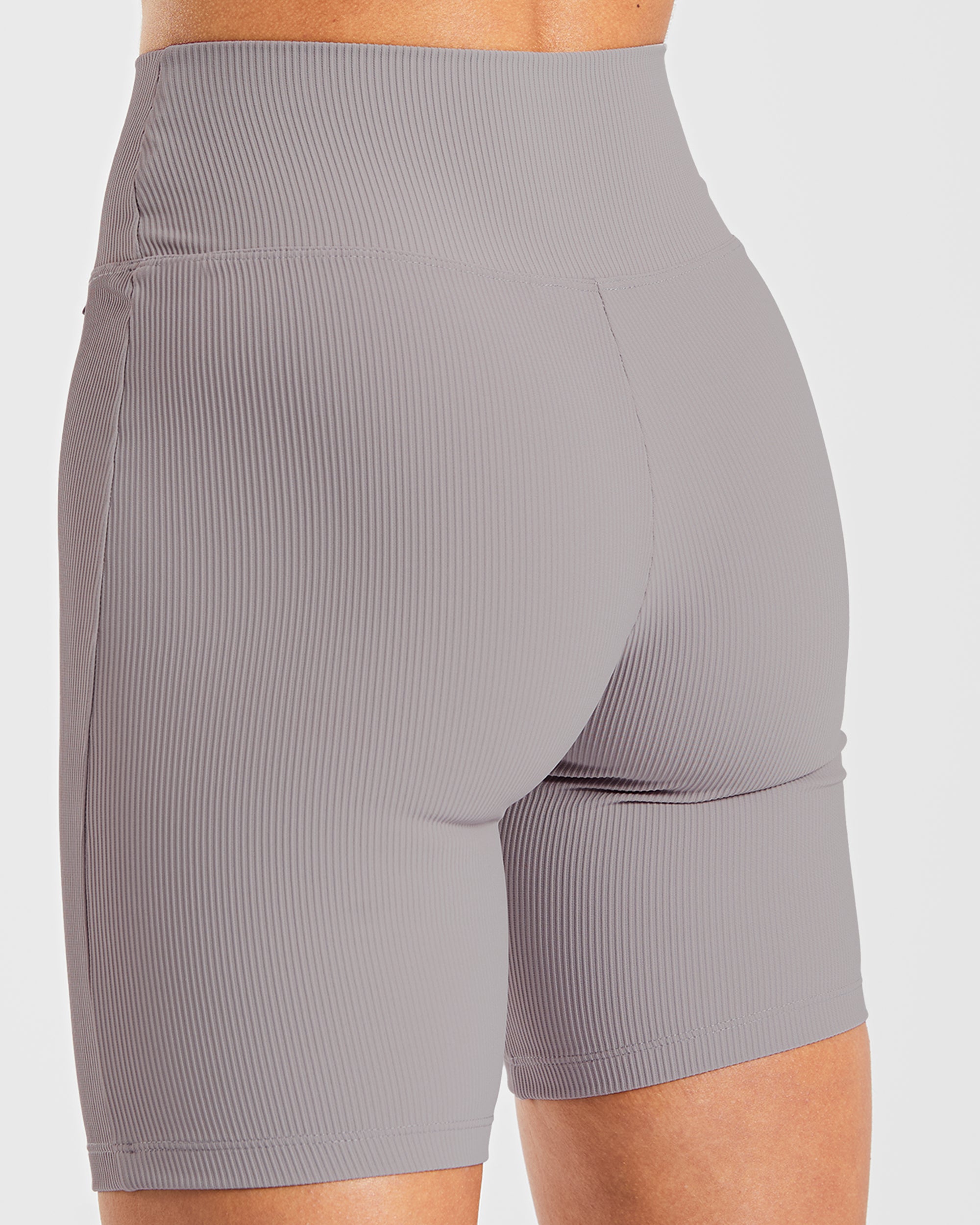 Sculpt Ribbed Cycling Shorts - Fog Gris