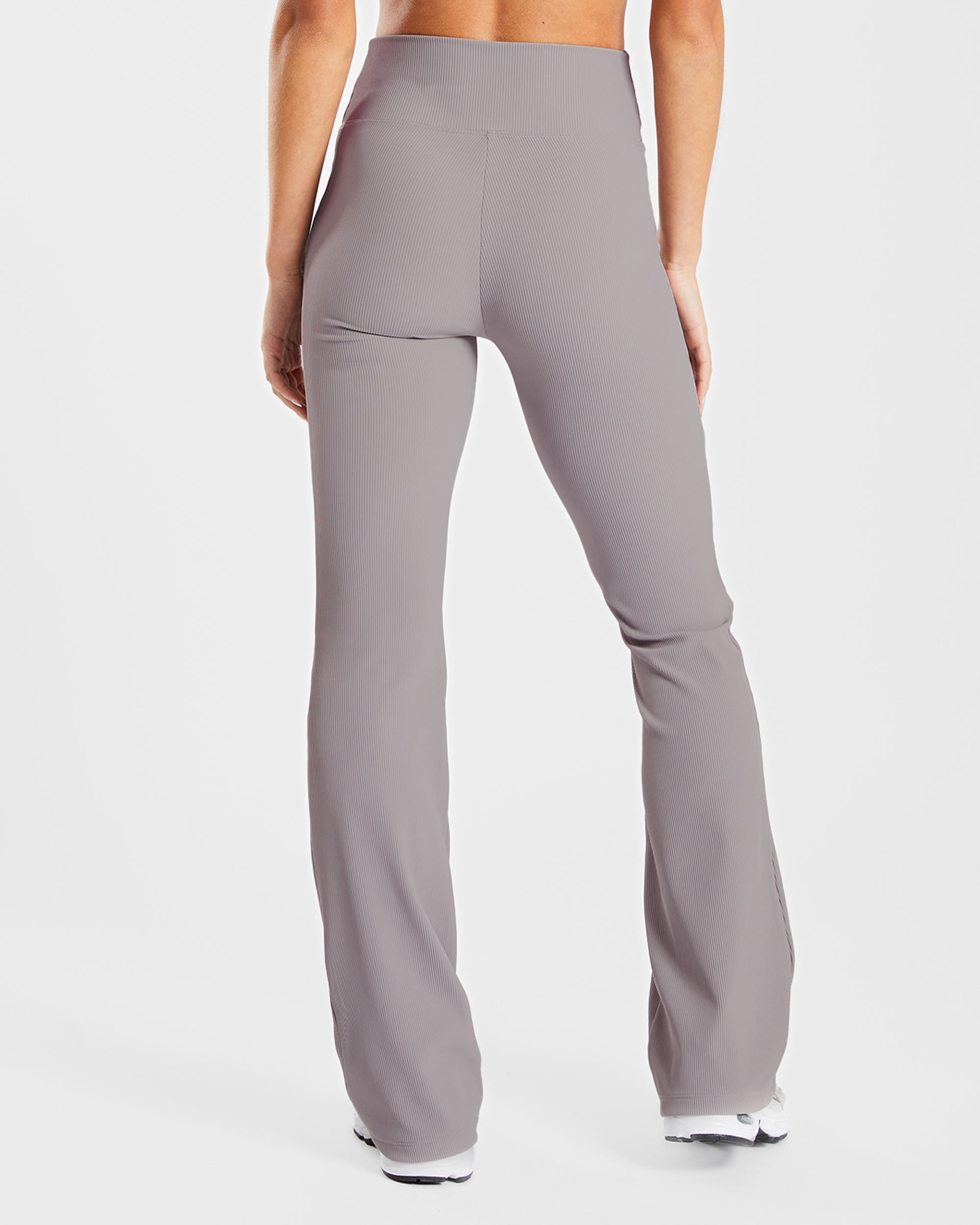 Sculpt Ribbed Flared Leggings - Fog Gris