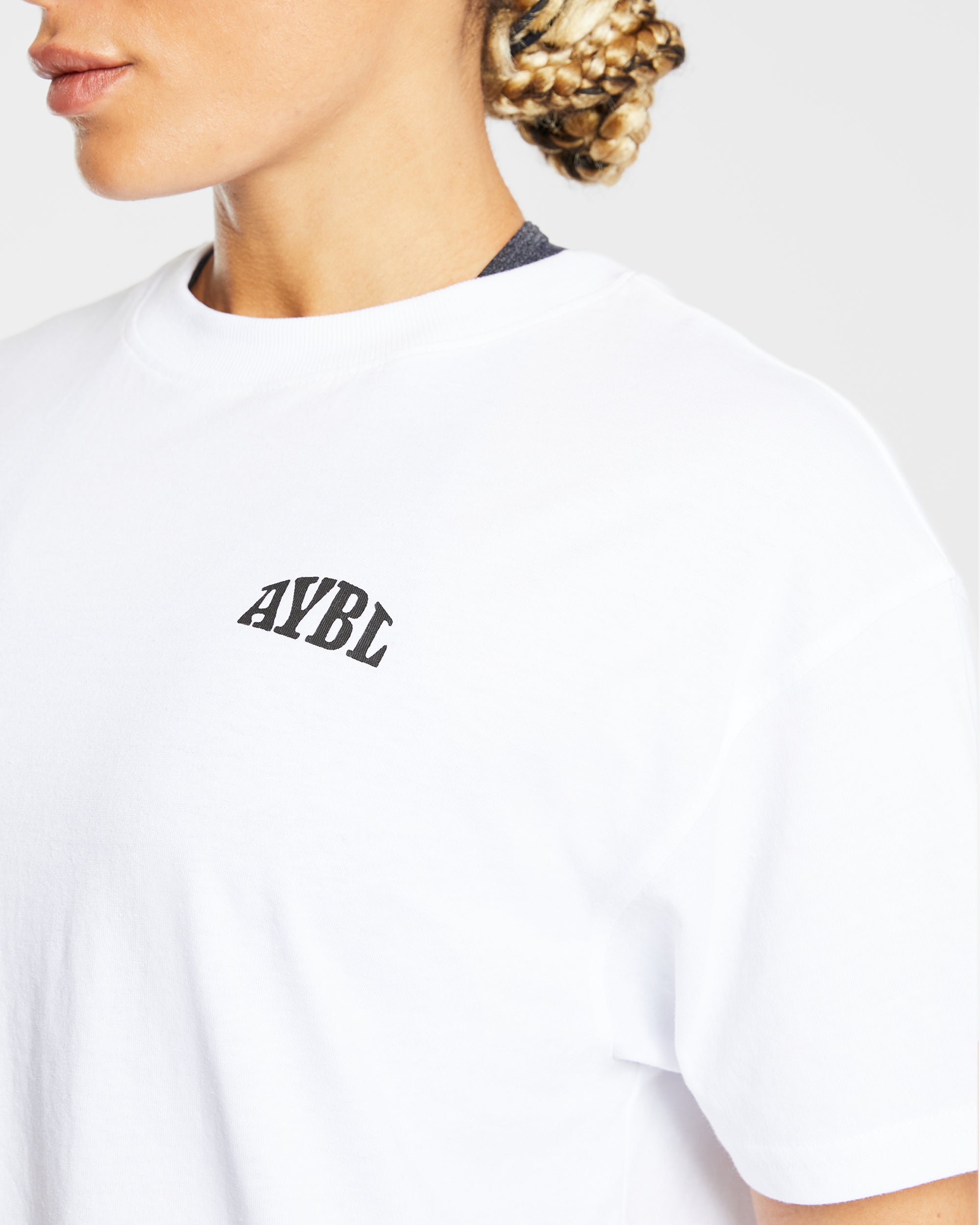 Believe Achieve Oversized T Shirt - Blanc