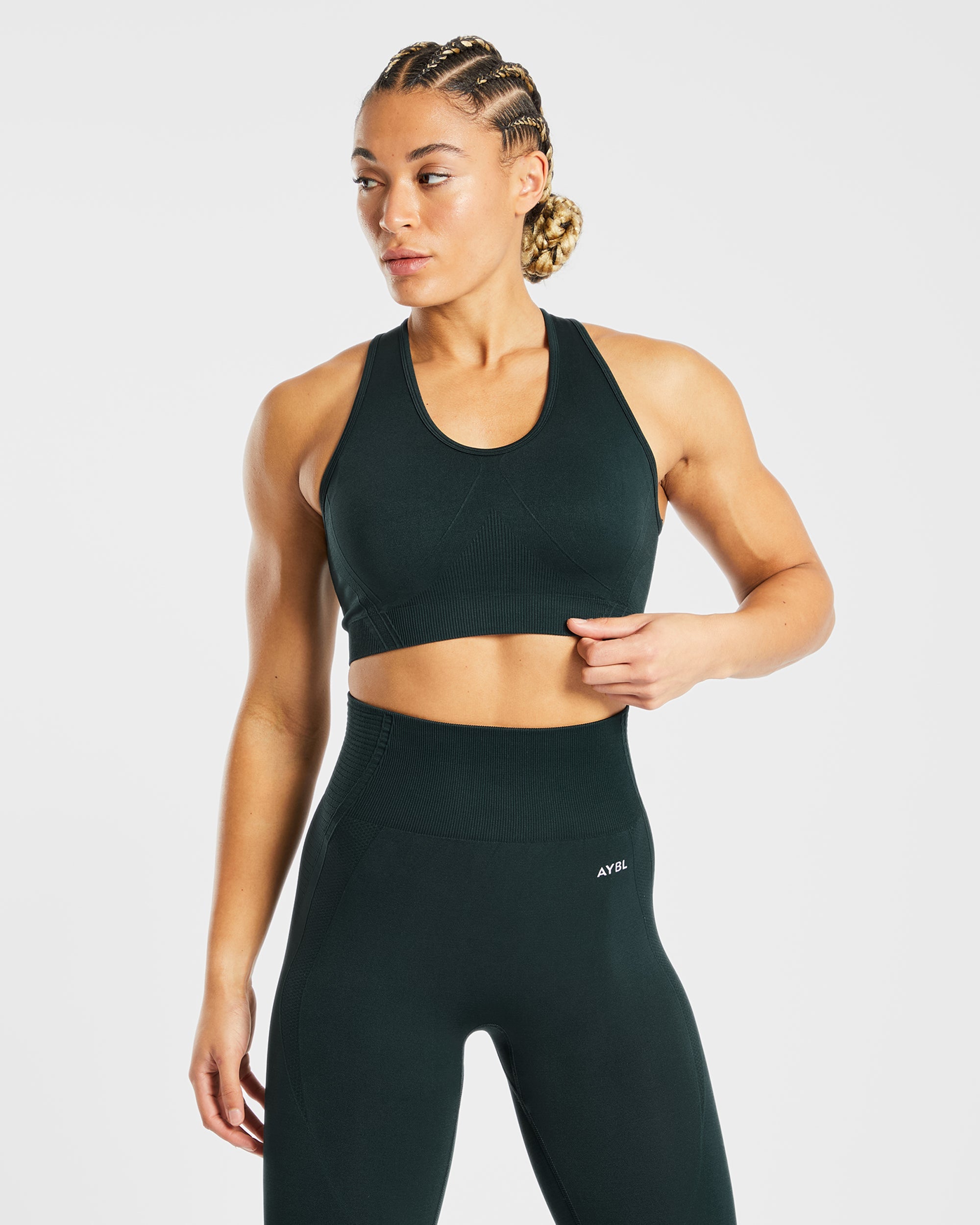 Balance V2 Seamless Sports Bra - Forest Vert