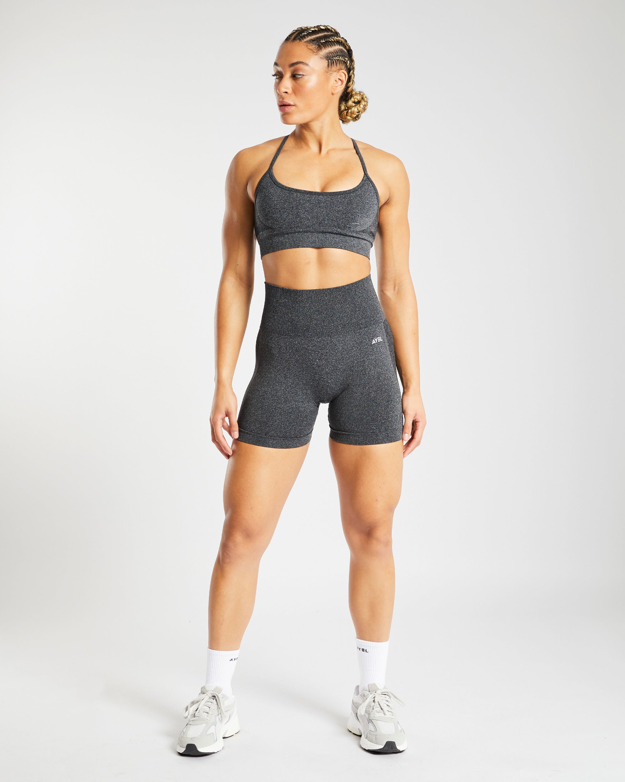 Empower Seamless Shorts - Noir Marl