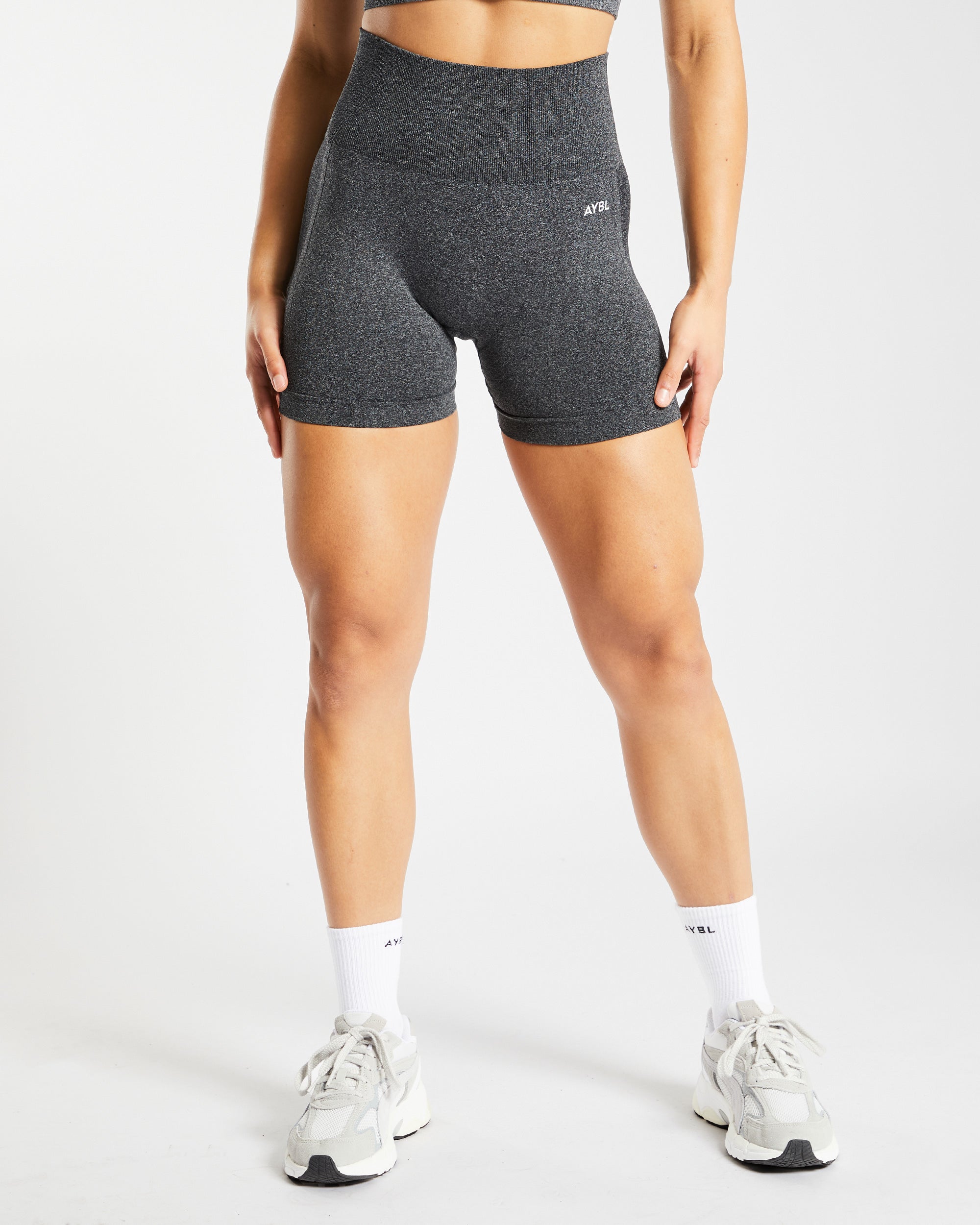 Empower Seamless Shorts - Noir Marl