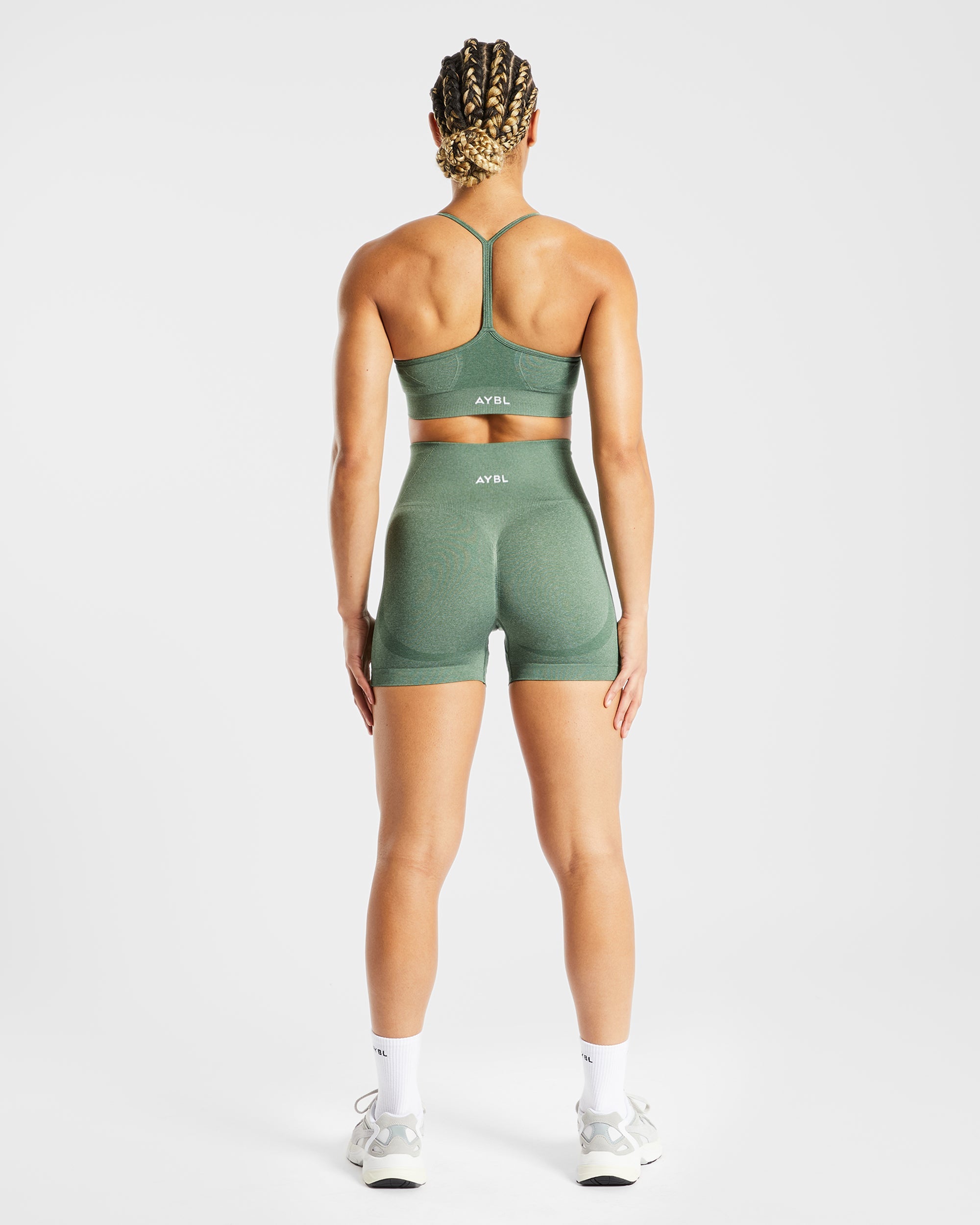 Empower Seamless Shorts - Olive Marl