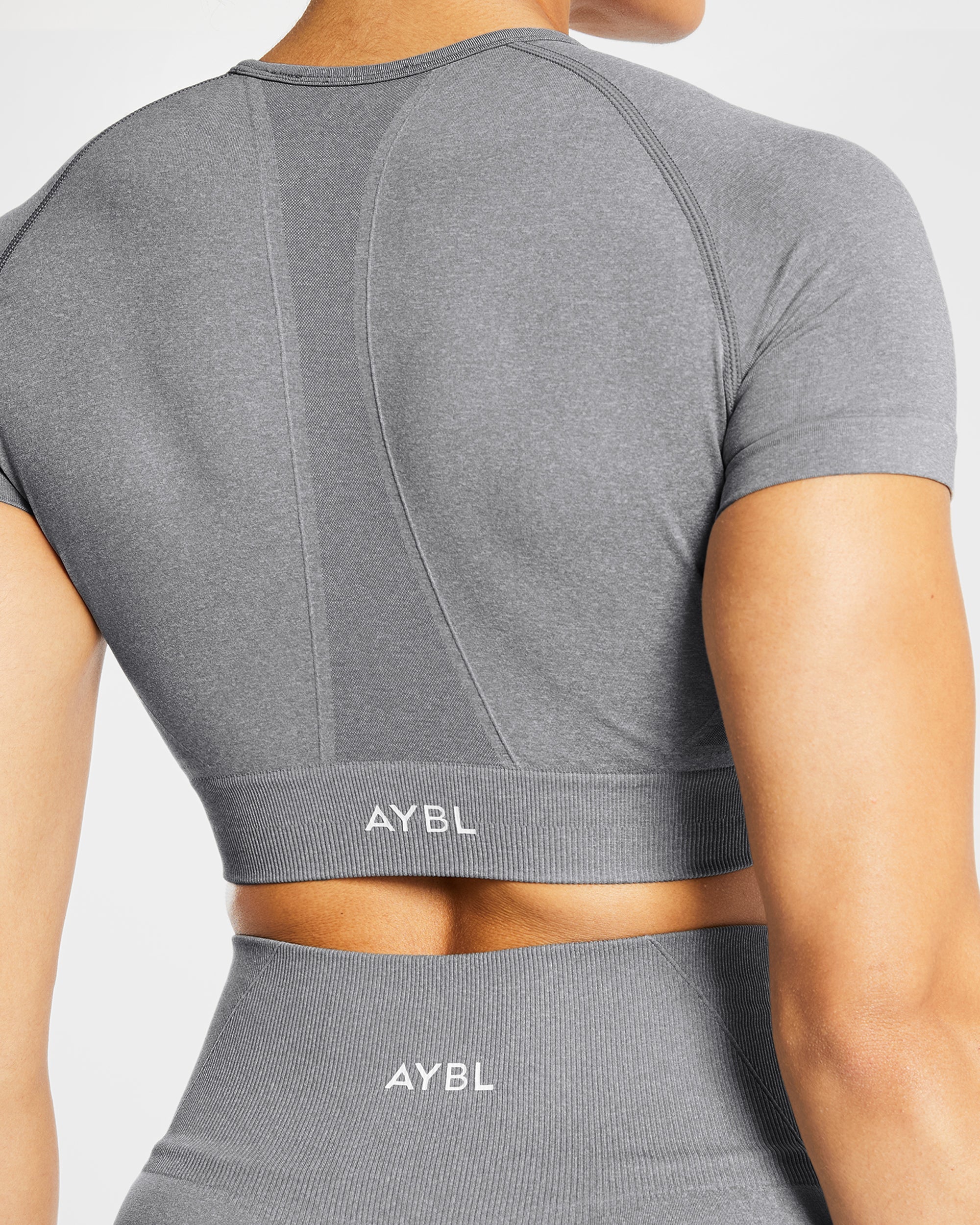 Empower Seamless Crop Top - Gris Marl