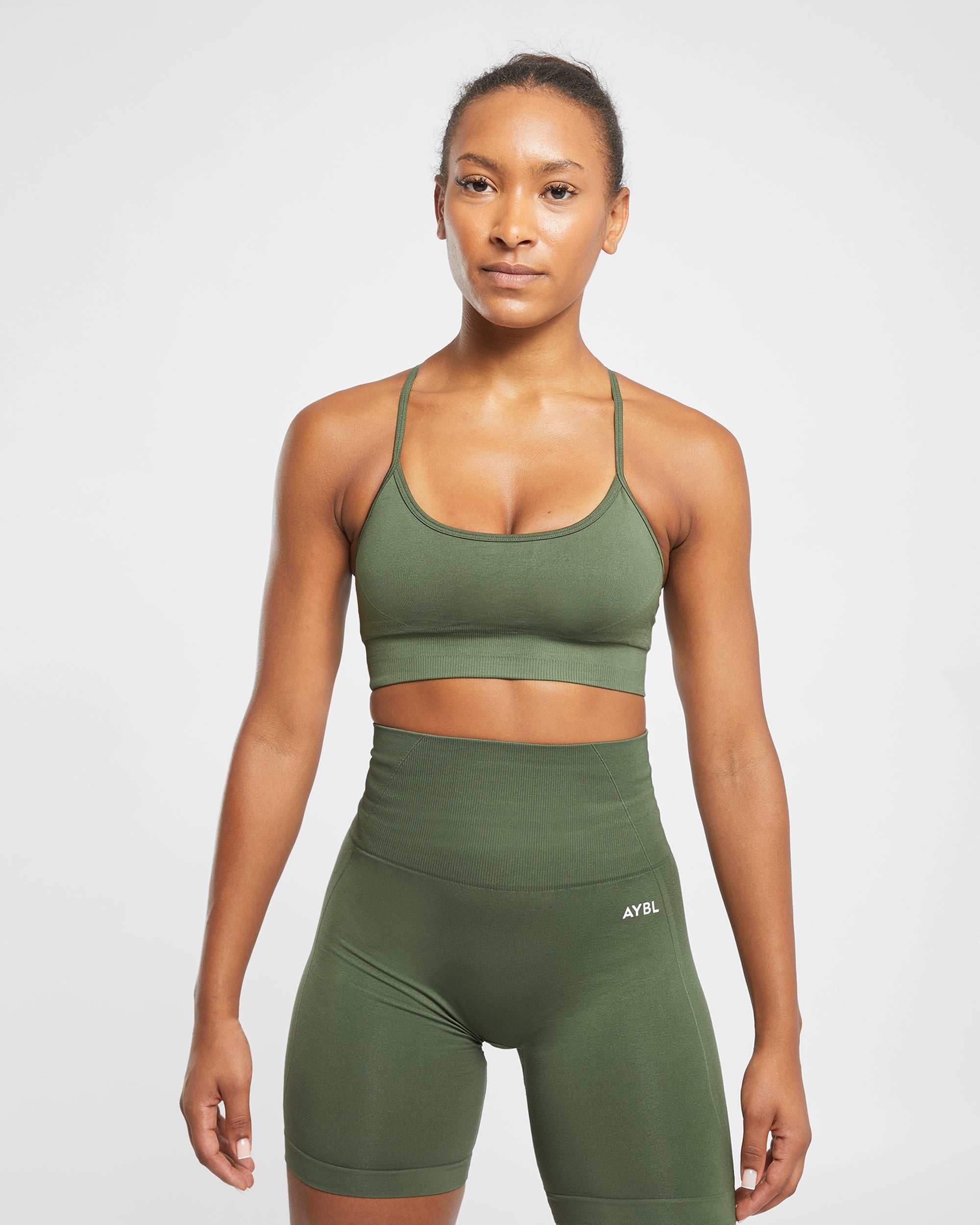 Empower Seamless Sports Bra - Khaki Vert