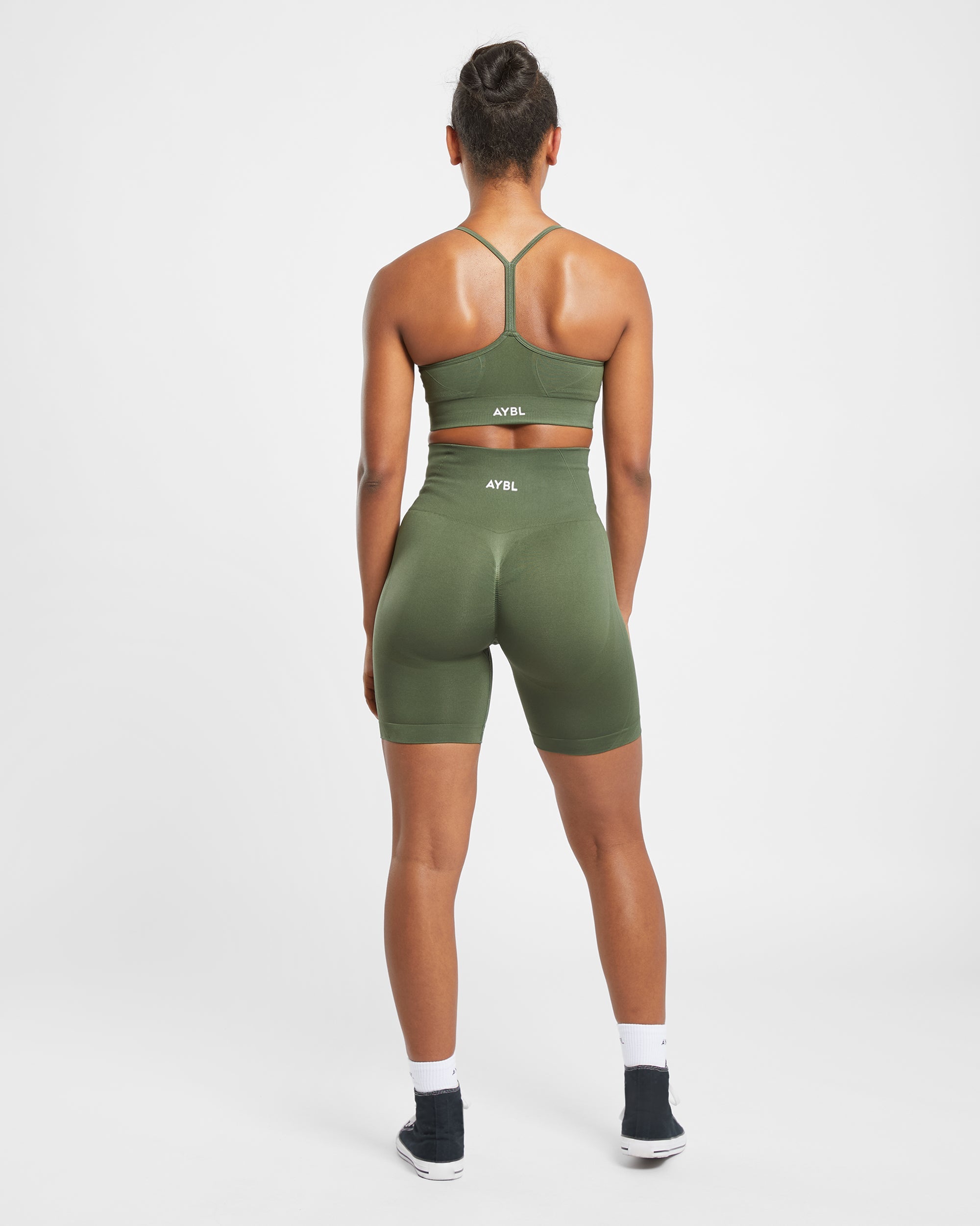 Empower Seamless Cycling Shorts - Khaki Vert