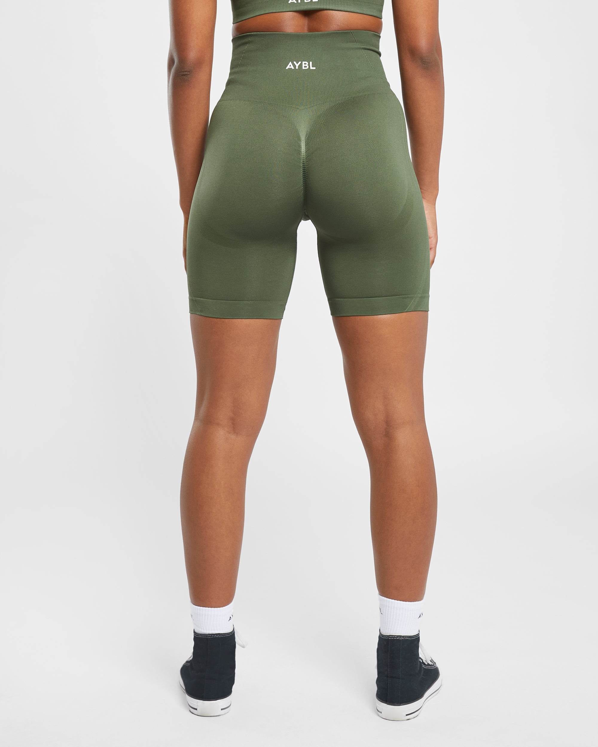 Empower Seamless Cycling Shorts - Khaki Vert