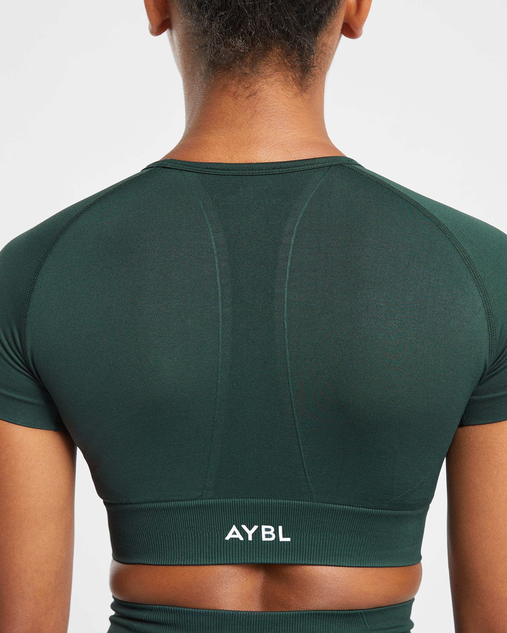 Empower Seamless Crop Top - Dark Vert