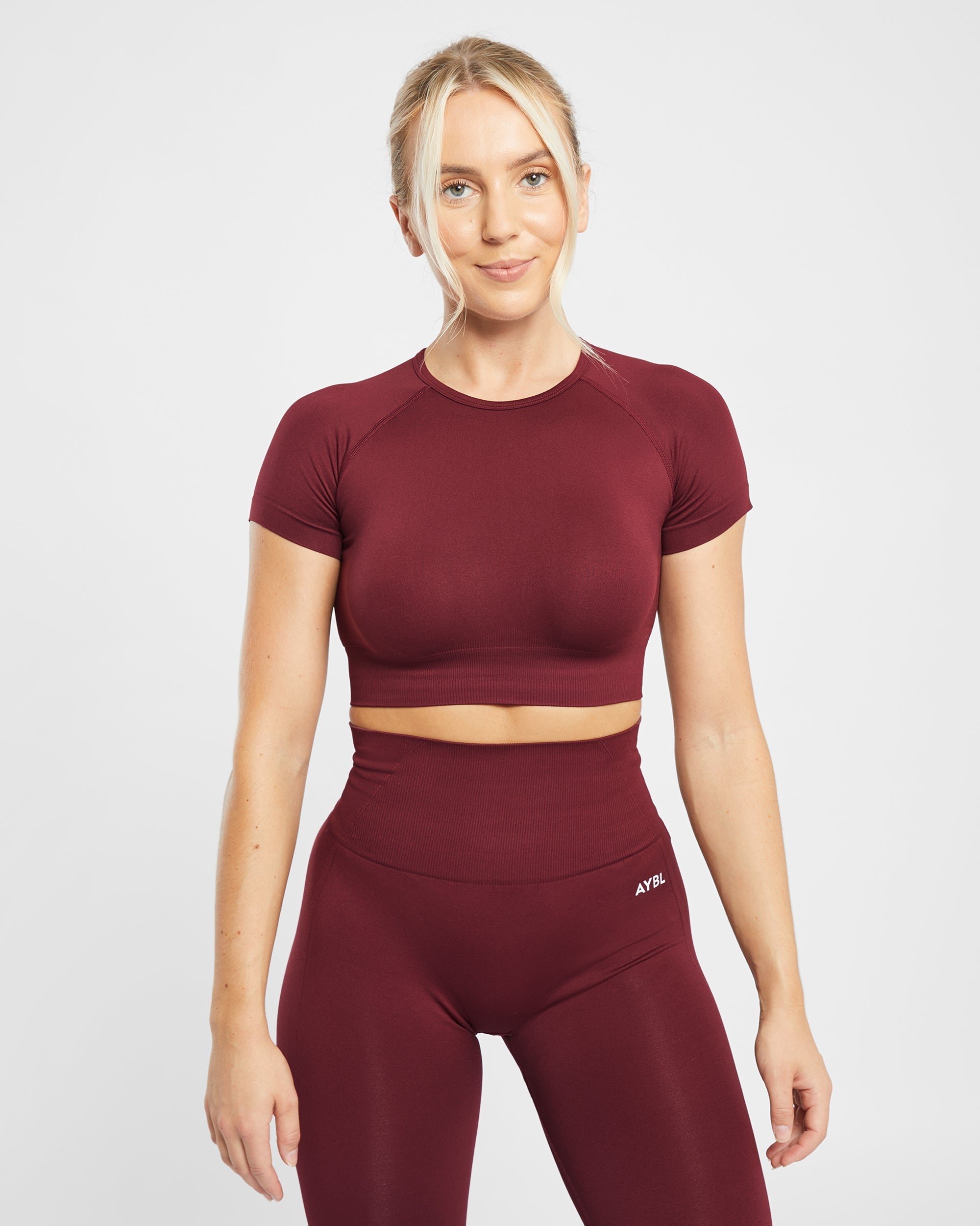 Empower Seamless Crop Top - Rouge Wine