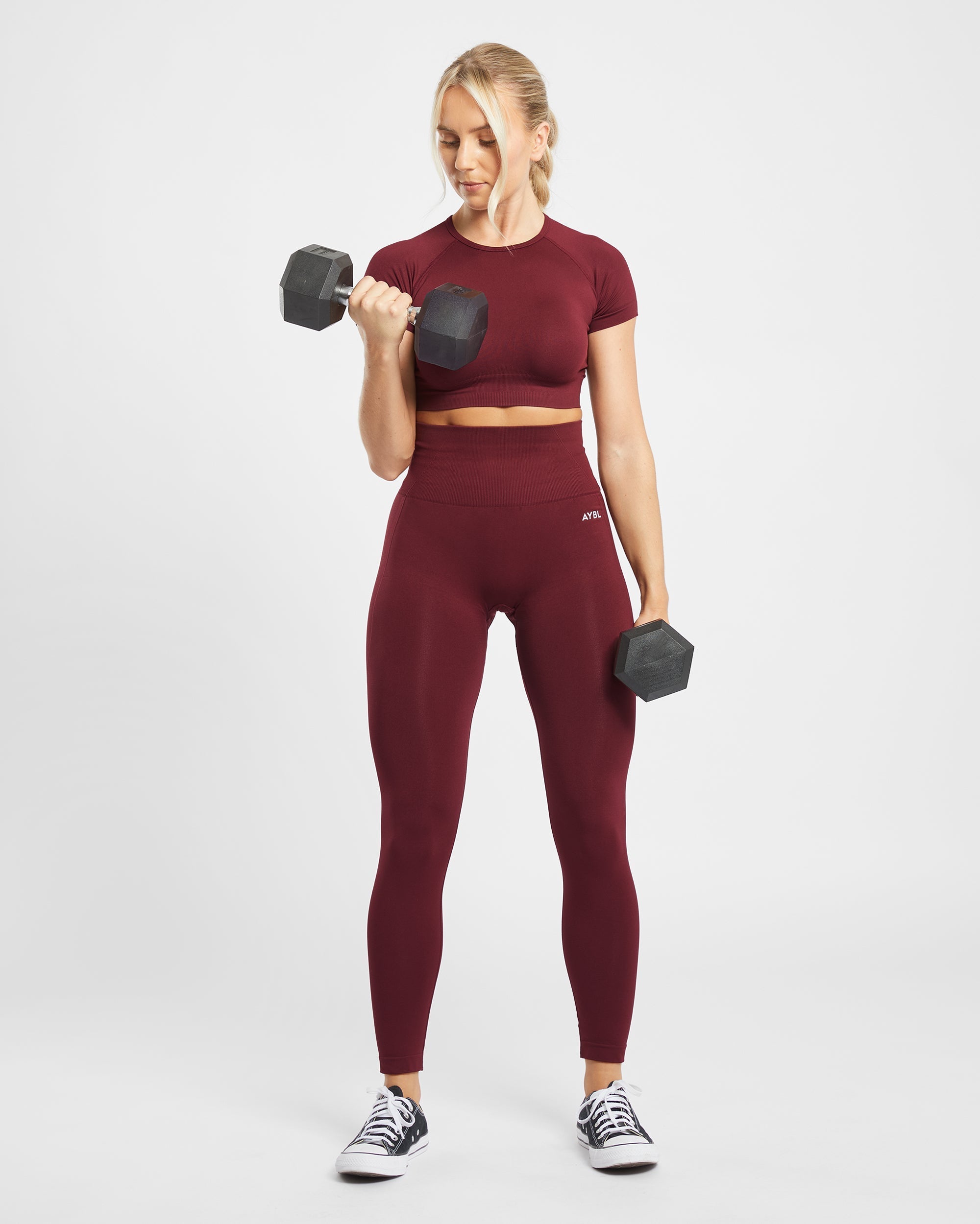 Empower Seamless Crop Top - Rouge Wine