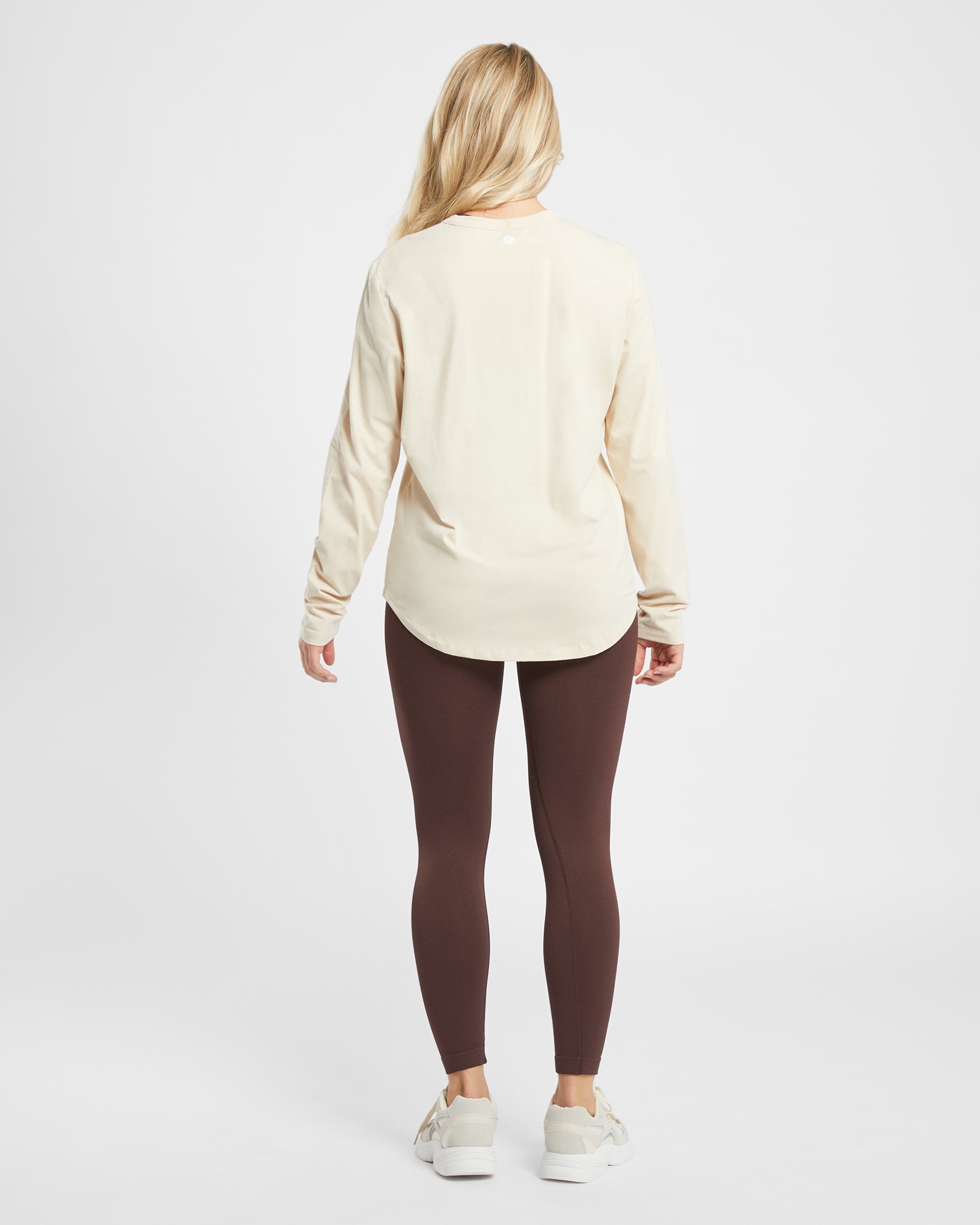 Everyday Relaxed Long Sleeve T Shirt - Cream