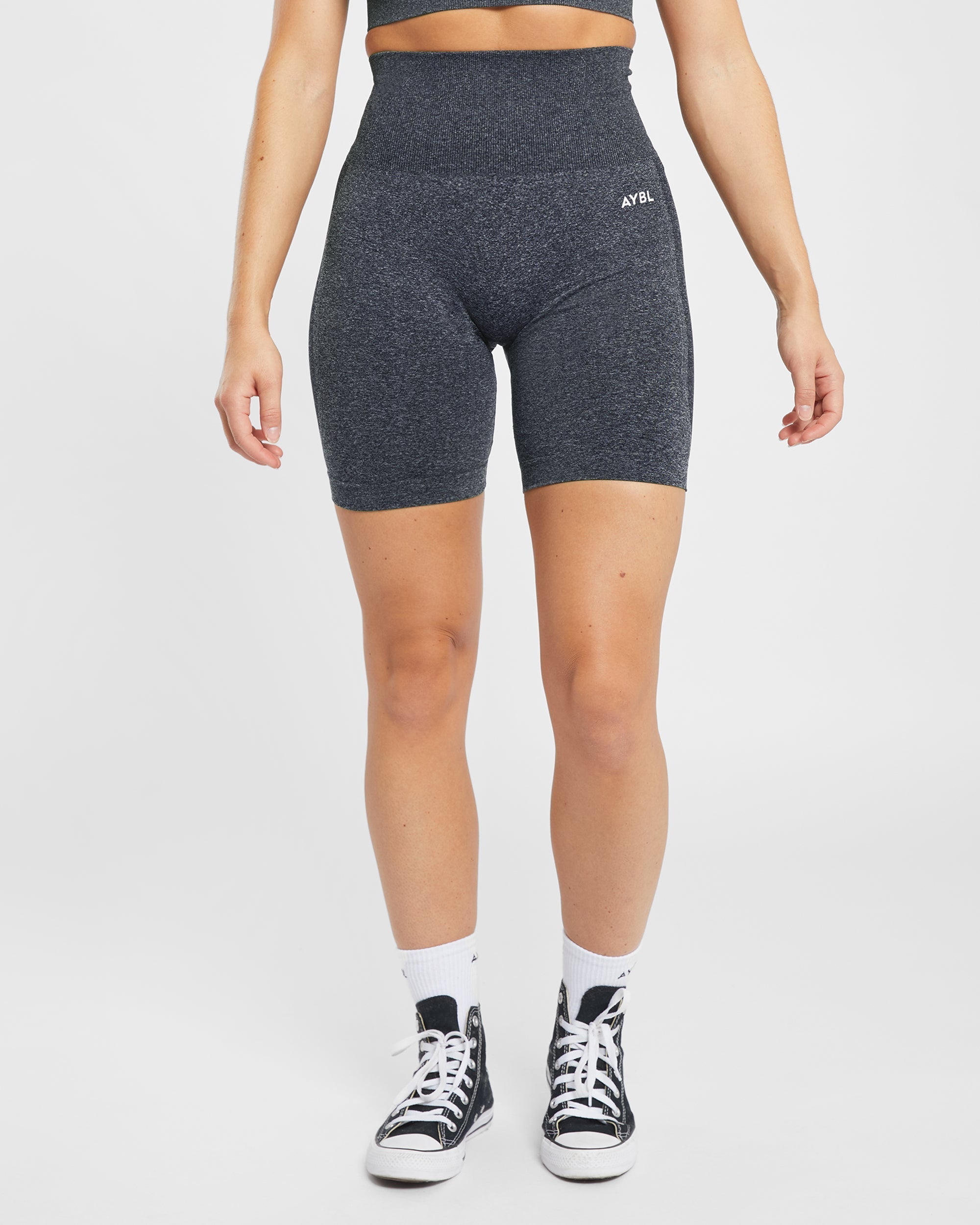 Empower Seamless Cycling Shorts - Noir Marl