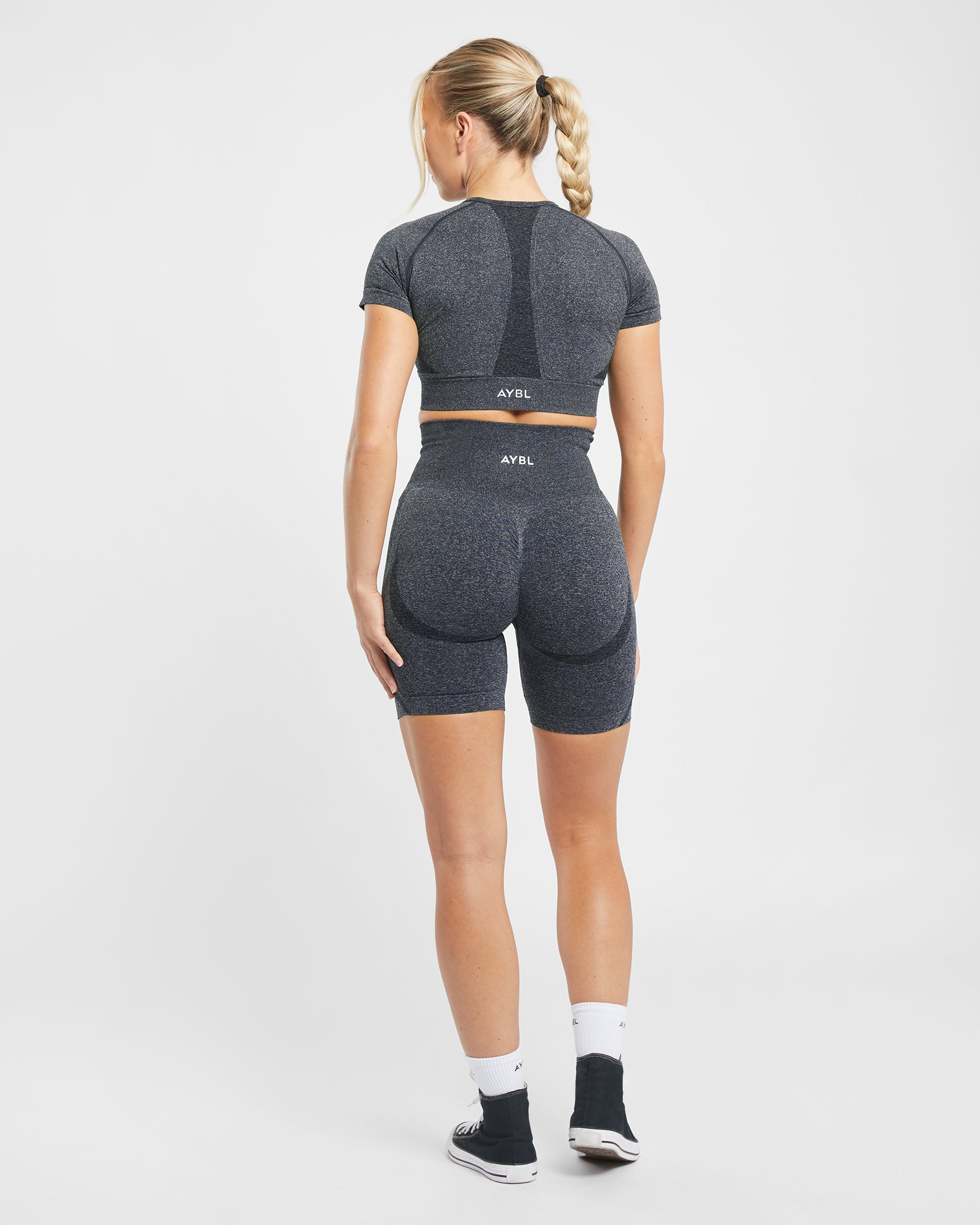 Empower Seamless Cycling Shorts - Noir Marl