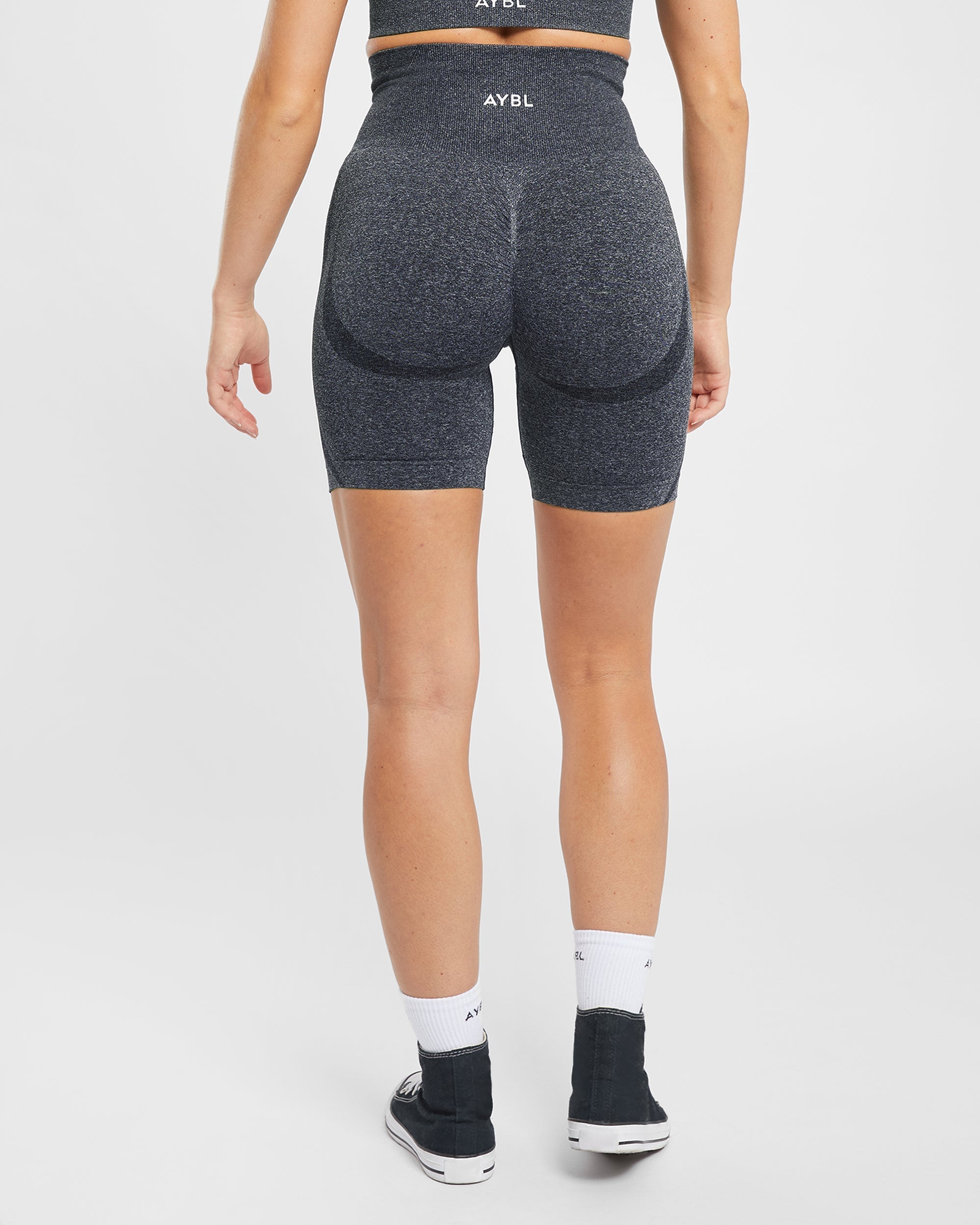 Empower Seamless Cycling Shorts - Noir Marl